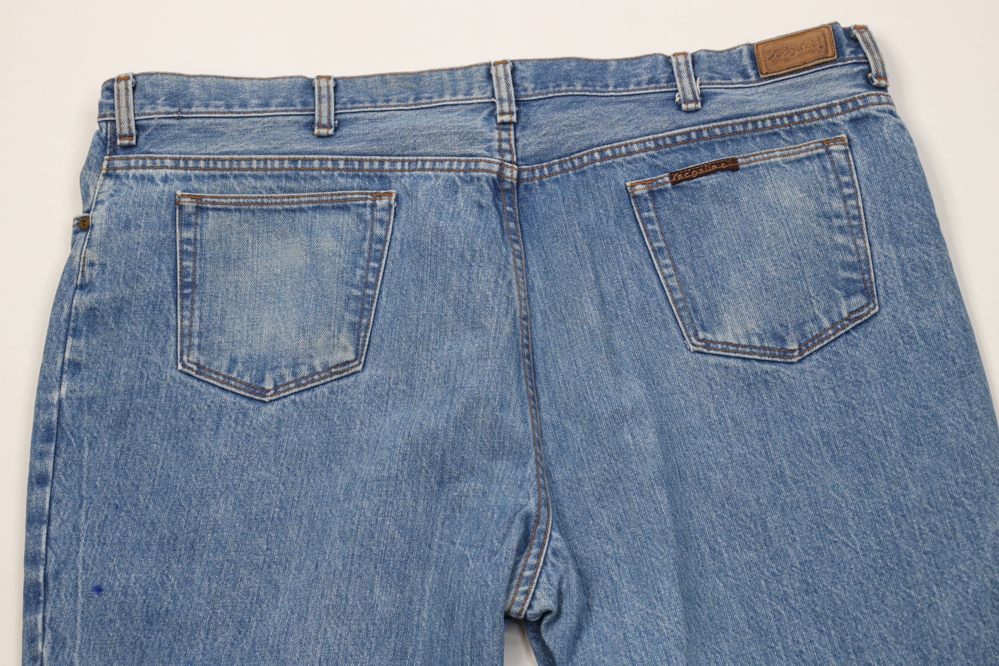 Vintage Vintage 70s Streetwear Flared Wide Leg Denim Jeans Blue USA Size US 44 / EU 60 - 12 Thumbnail