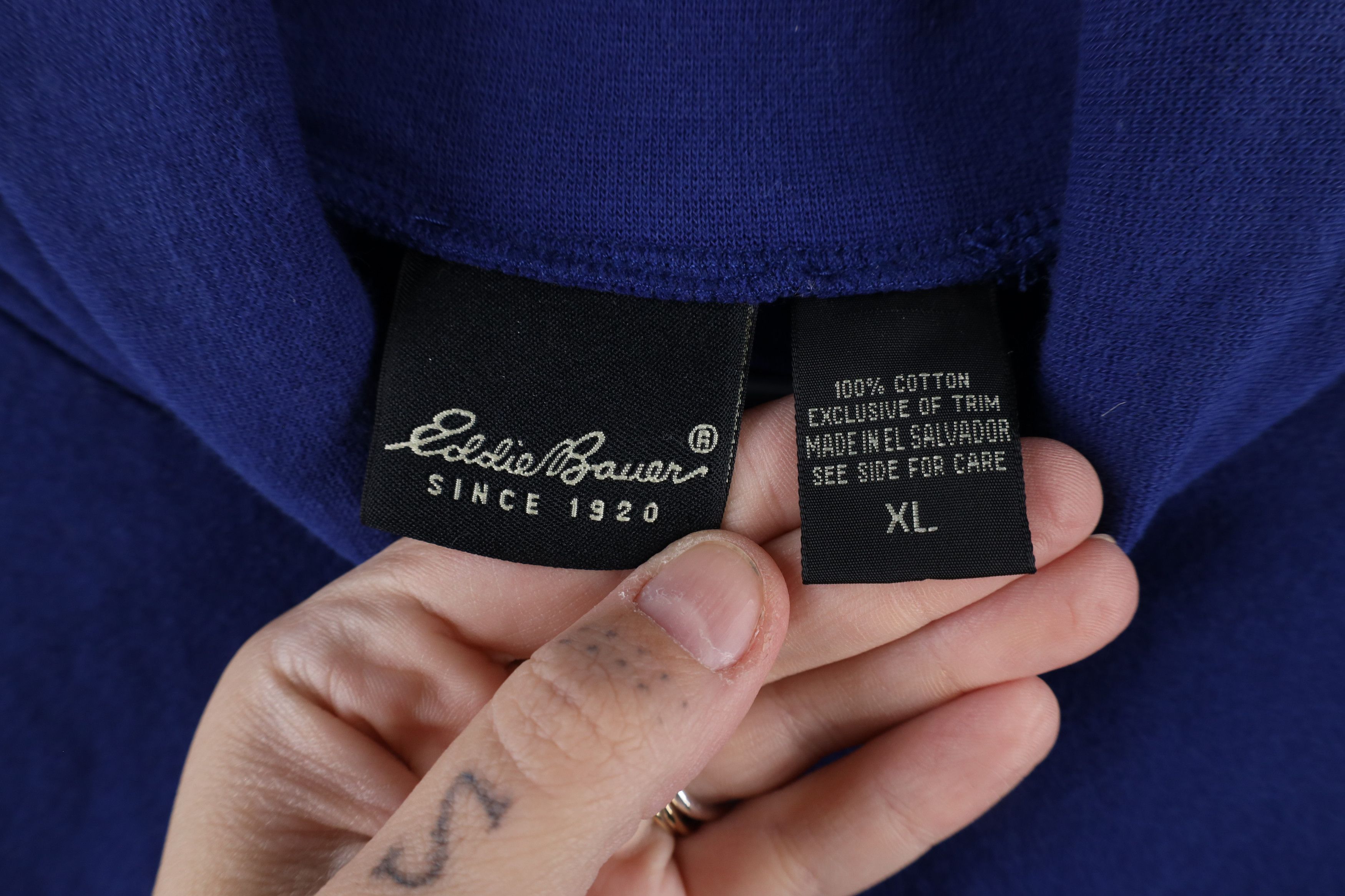Eddie Bauer × Vintage Vintage 90s Eddie Bauer Long Sleeve Turtleneck T-Shirt Blue Size US XL / EU 56 / 4 - 4 Thumbnail