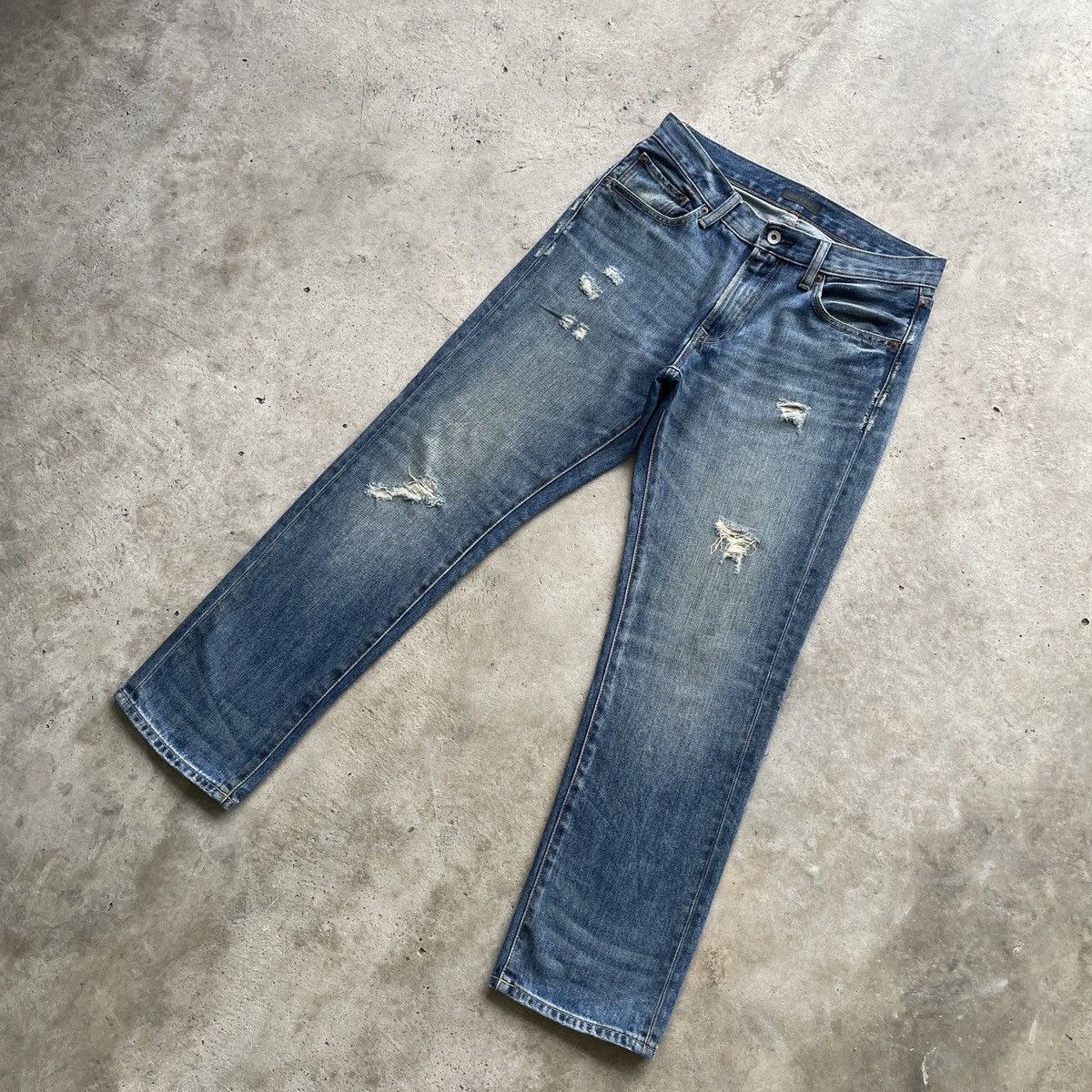 Japanese Brand × Jean × Vintage Vintage Japanese Brand Distressed Jeans Denim Faded Pants Size US 31 - 2 Thumbnail