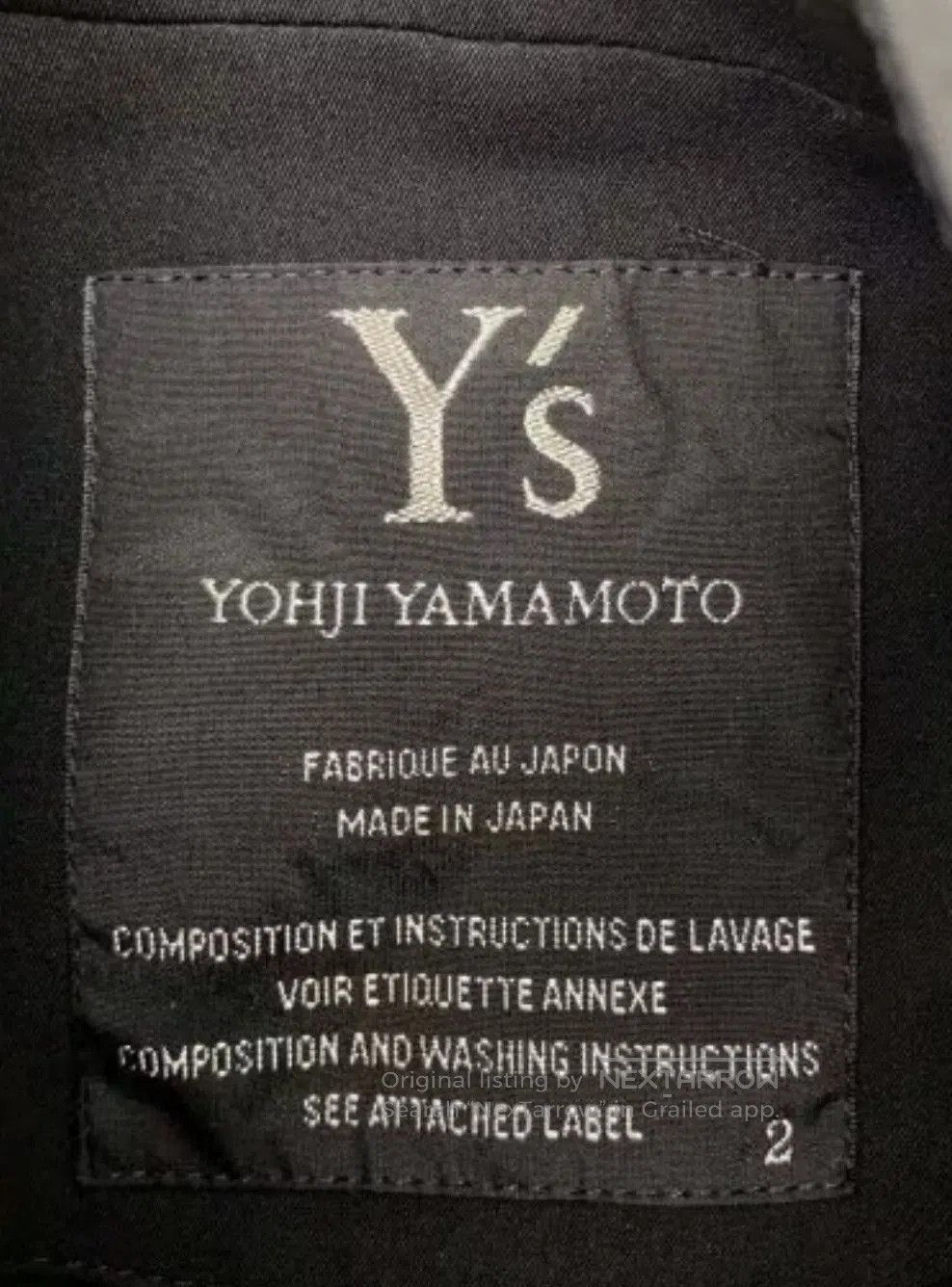 Yohji Yamamoto Y's Yohji Yamamoto Black Button Wool Jacket. Size US M / EU 48-50 / 2 - 5 Thumbnail