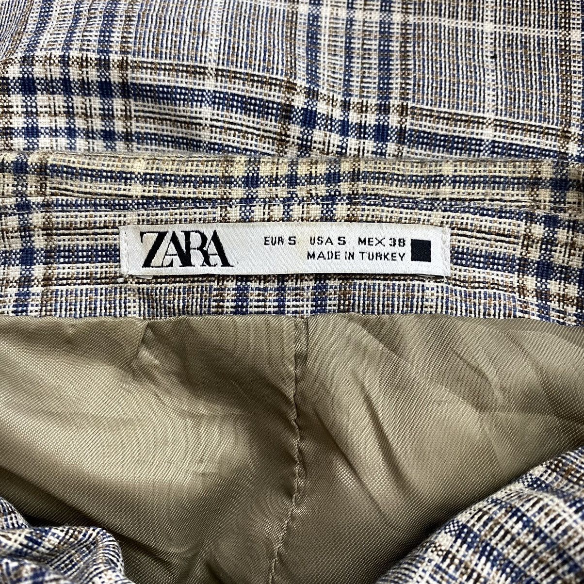 Zara ZARA Check Tartan Full Zipper Collar Casual Jacket Size US S / EU 44-46 / 1 - 4 Thumbnail