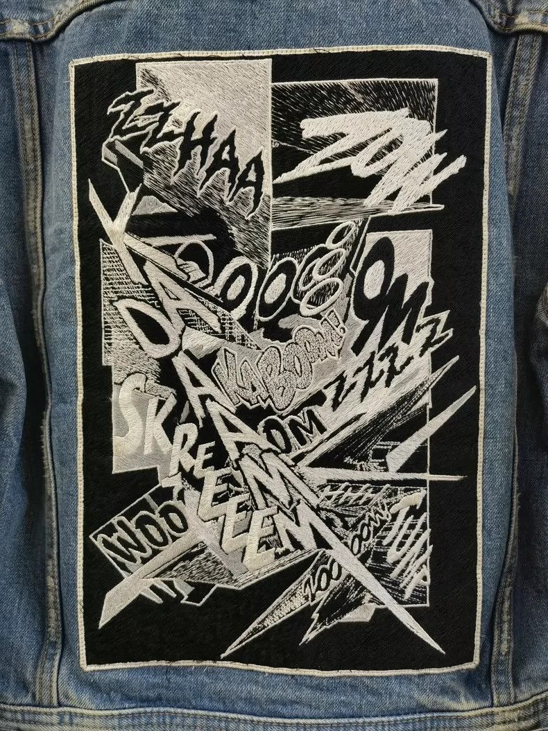 Celine Celine 2019SS Embroidered Pattern Worn Denim Jacket Size US XS / EU 42 / 0 - 3 Thumbnail