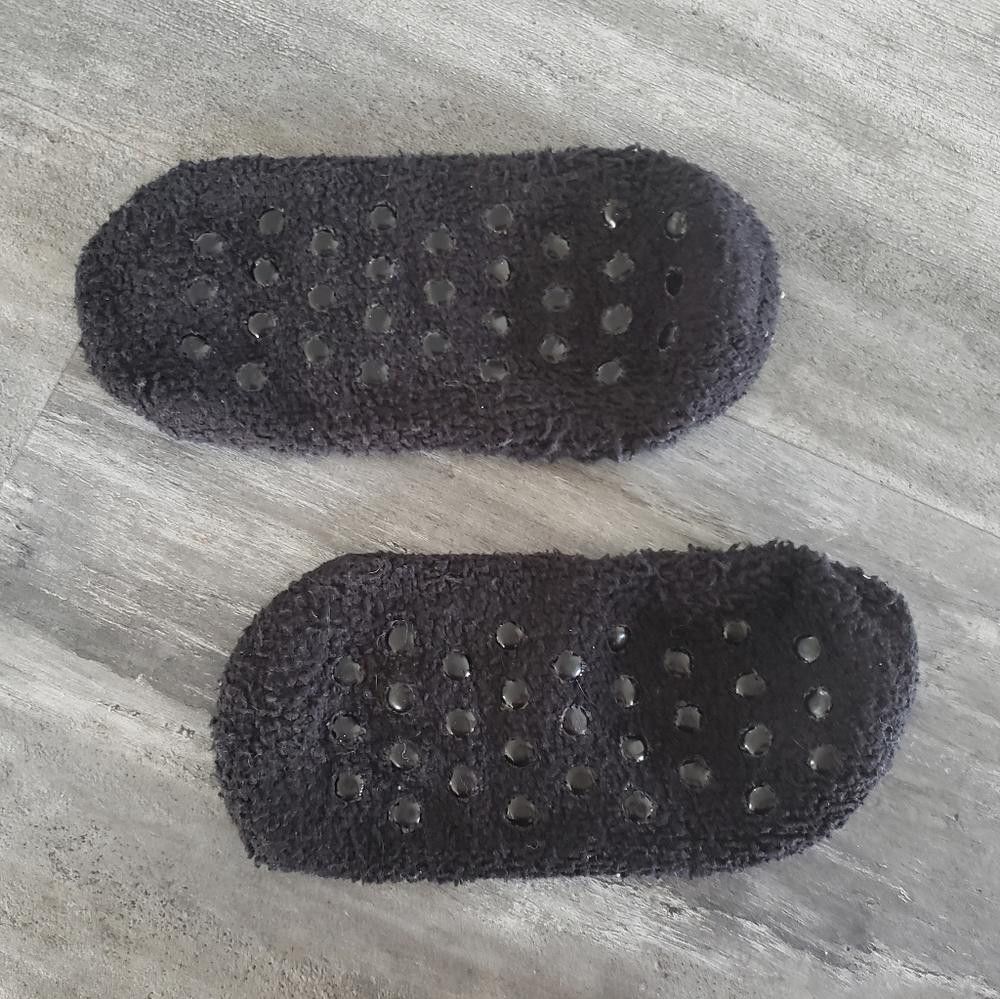 Designer Black On Black Fuzzy Sock Size ONE SIZE - 2 Thumbnail