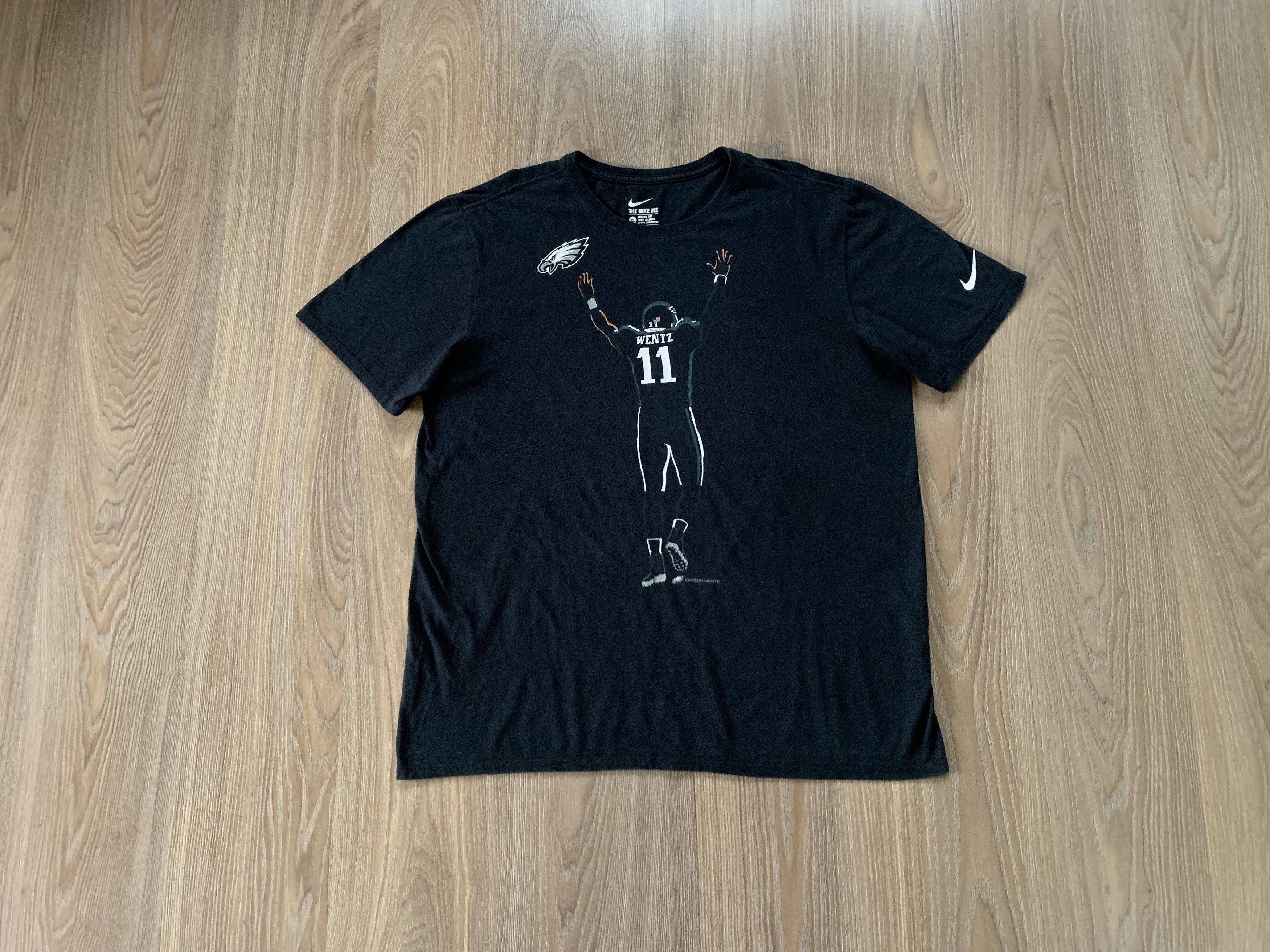 NFL × Nike The Nike Tee Black Cotton T Shirt Size US XL / EU 56 / 4 - 1 Thumbnail