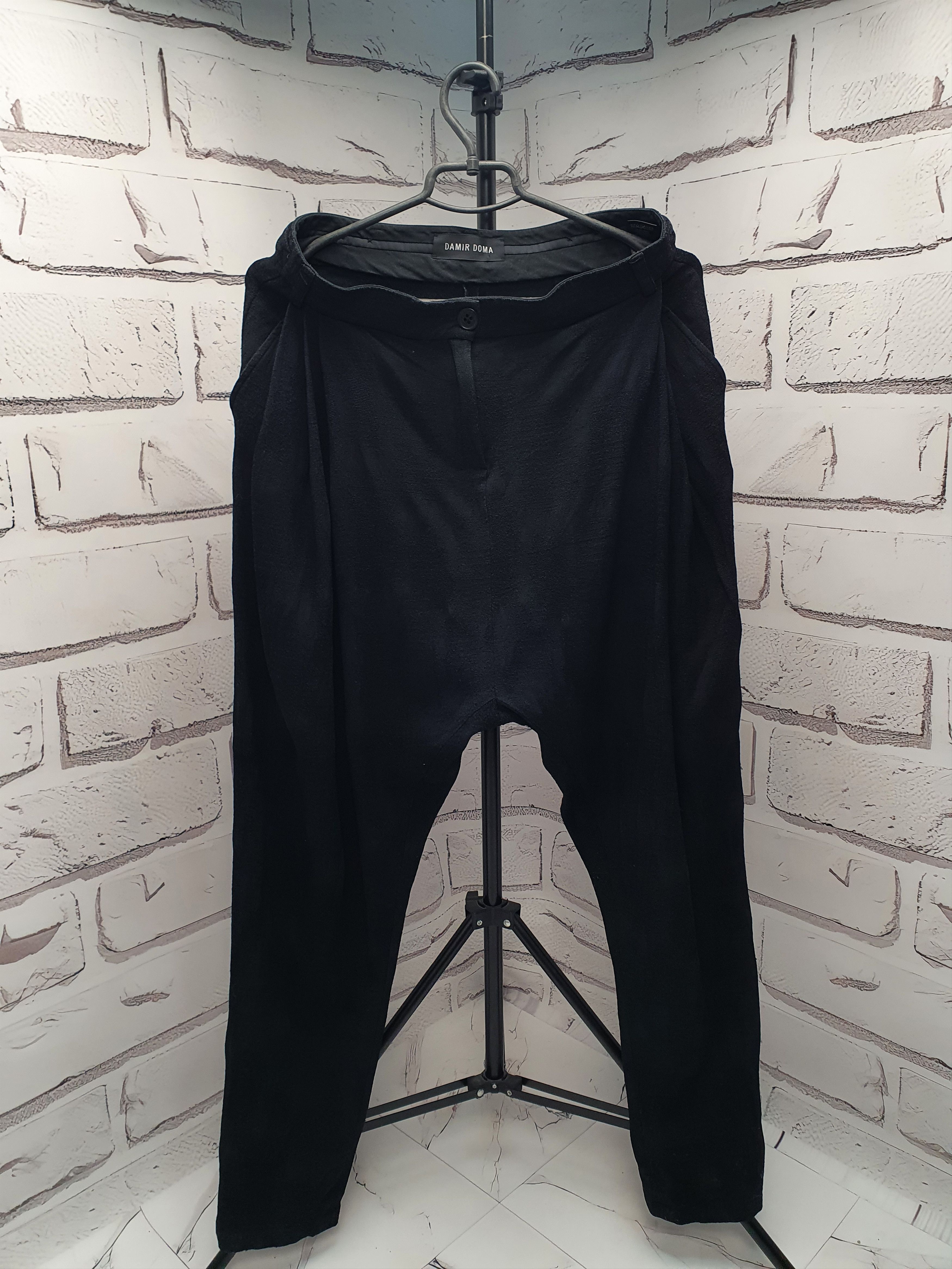 image of Damir Doma High Waisted Baggy Pants in Black, Women's (Size 26)