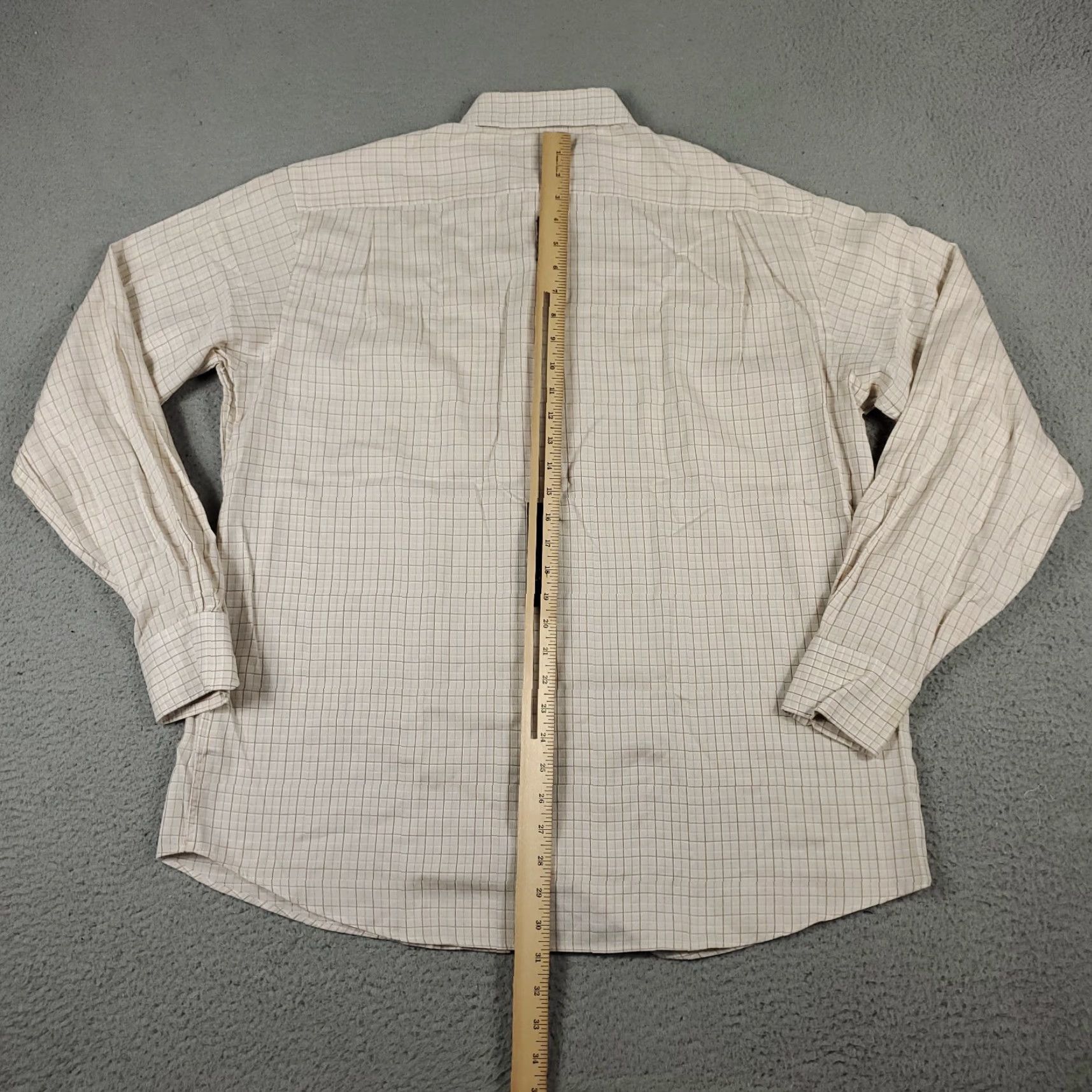 Tommy Bahama Tommy Bahama Shirt Dress Shirt Size 16.5 Beige Check Long Sleeve Button Up Casual Vintage No Size 42R - 3 Thumbnail