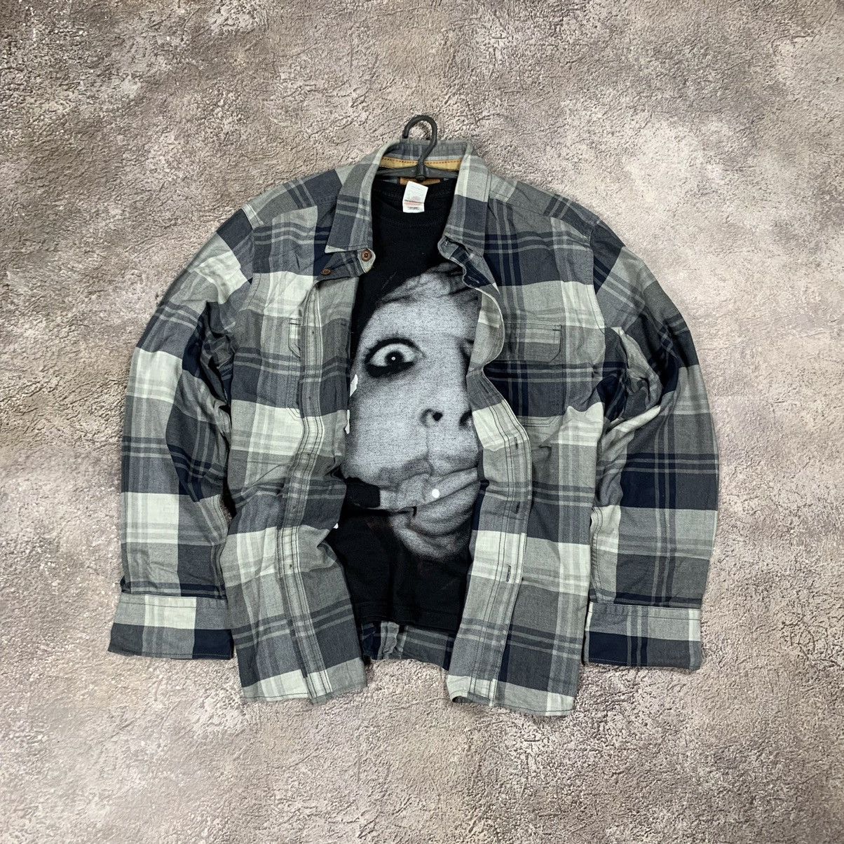 Vintage Vintage 90s Plaid Shirt Graphic Oversized Grunge Streetwear Size US XXL / EU 58 / 5 - 1 Thumbnail