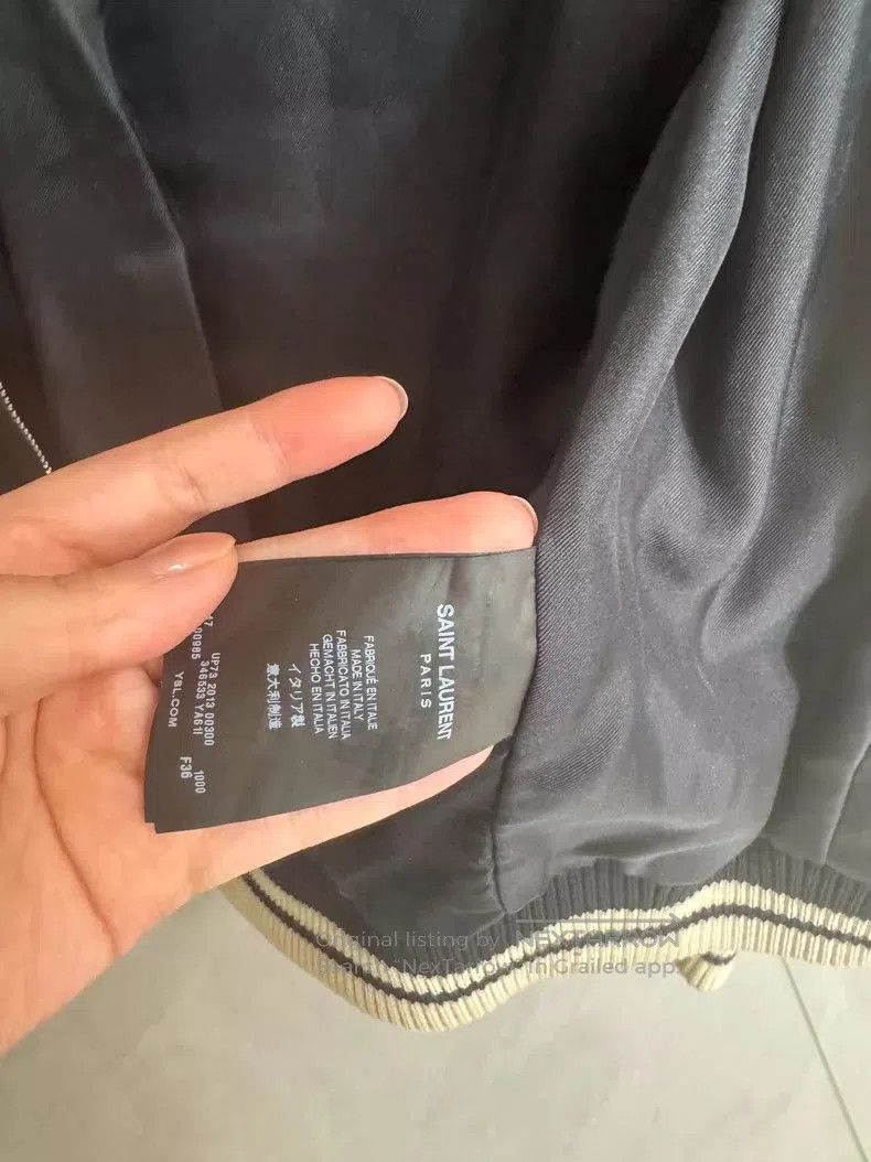 Saint Laurent Paris Saint Laurent Vampire Silk Bomber Jacket. Size XS / US 0-2 / IT 36-38 - 9 Thumbnail