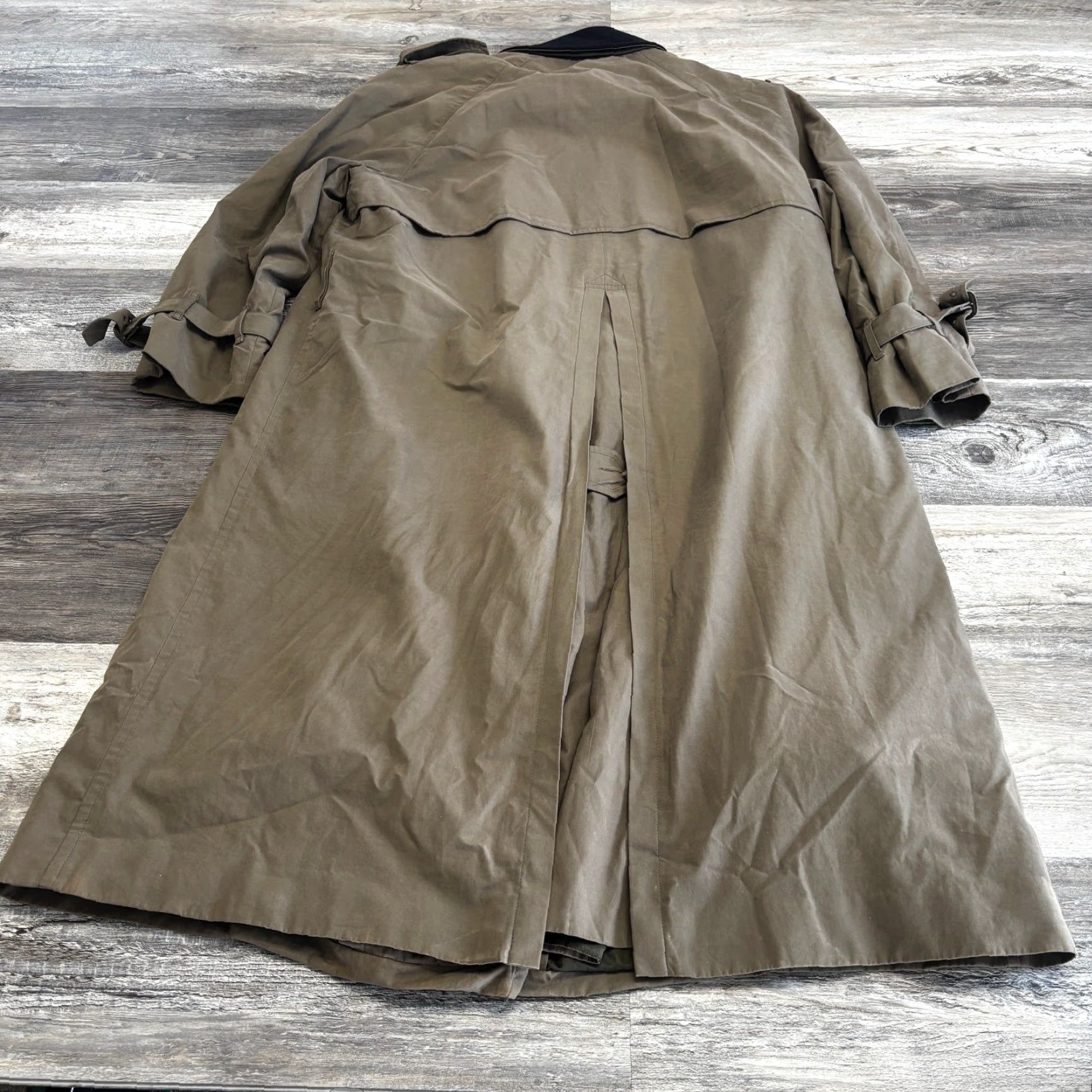 Brooks Brothers Brooks Brothers Green Mens Large Trench Coat Double Breasted Removable Collar Wool Outer Shell Size US L / EU 52-54 / 3 - 3 Thumbnail