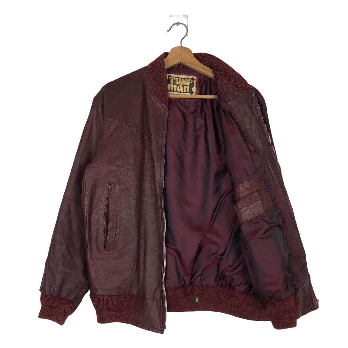 Japanese Brand 🔥Vintage Bomber Leather Jacket Turf Man Japan Issey Miyake Size US L / EU 52-54 / 3 - 11 Thumbnail