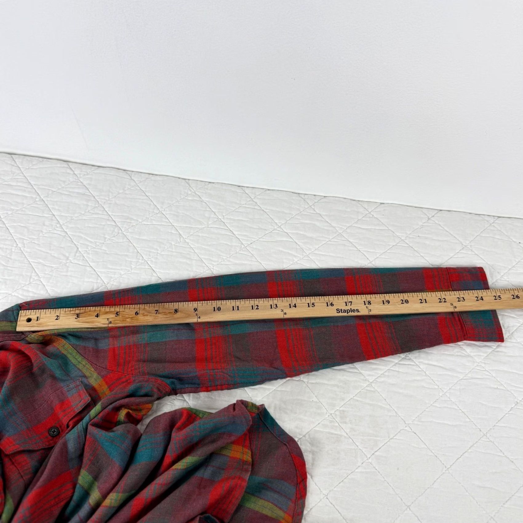Toad&Co Toad&Co Re-Form Flannel Shirt Long Sleeve Button Down Plaid Red Multicolor Womens Large Size L / US 10 / IT 46 - 6 Thumbnail