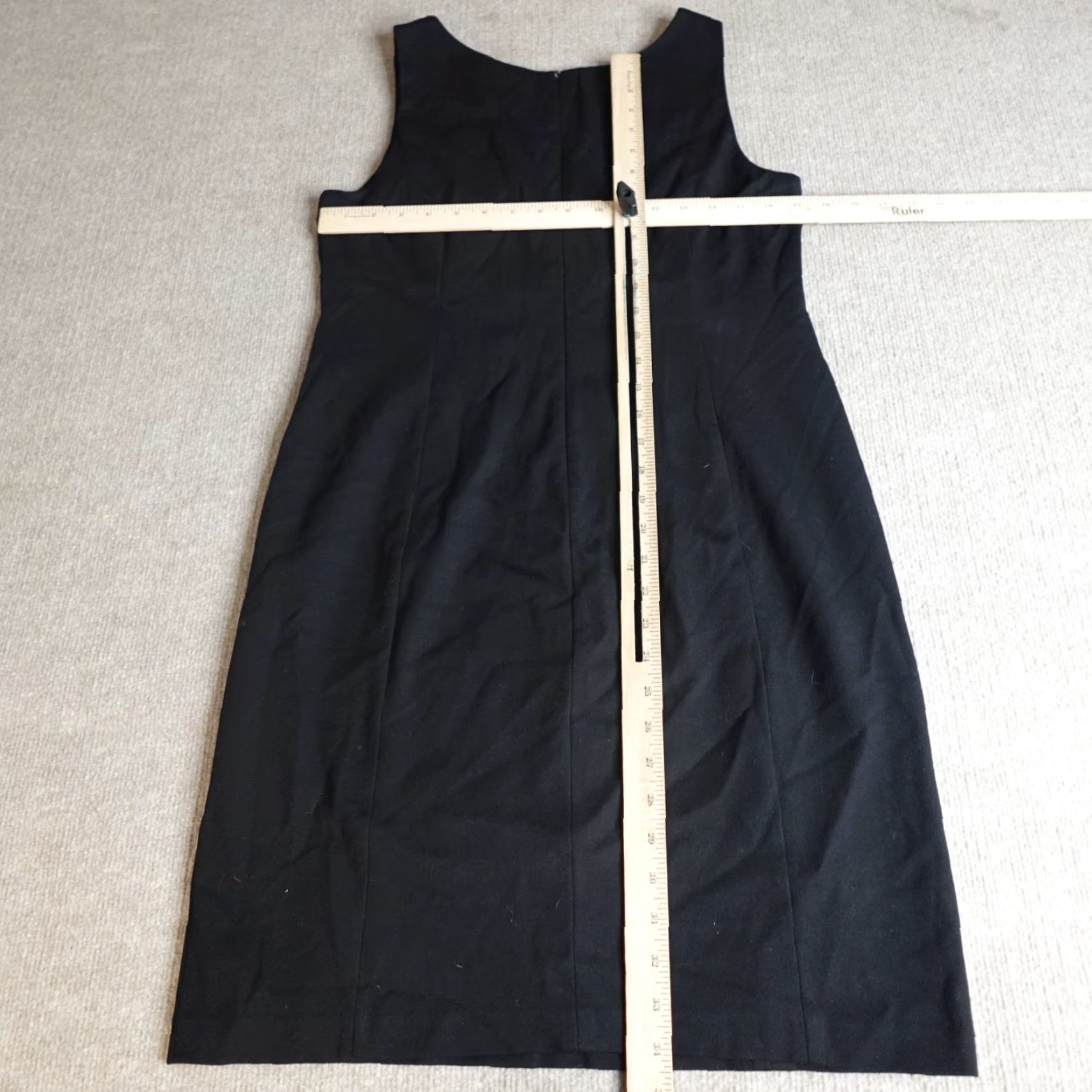 Eileen Fisher Eileen Fisher Womens Dress 12 Black Solid Sheath Ponte Sleeveless Knits Knee Length Casual Party/Cocktail Business Collar Size XL / US 12-14 / IT 48-50 - 7 Thumbnail