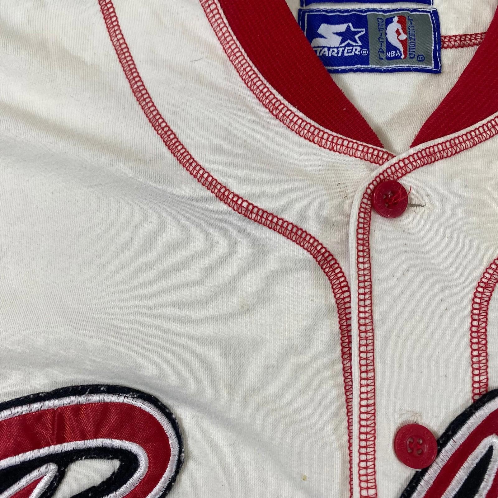 Starter Vintage Starter NBA Chicago Bulls Baseball Jersey Size L Size ONE SIZE - 4 Thumbnail
