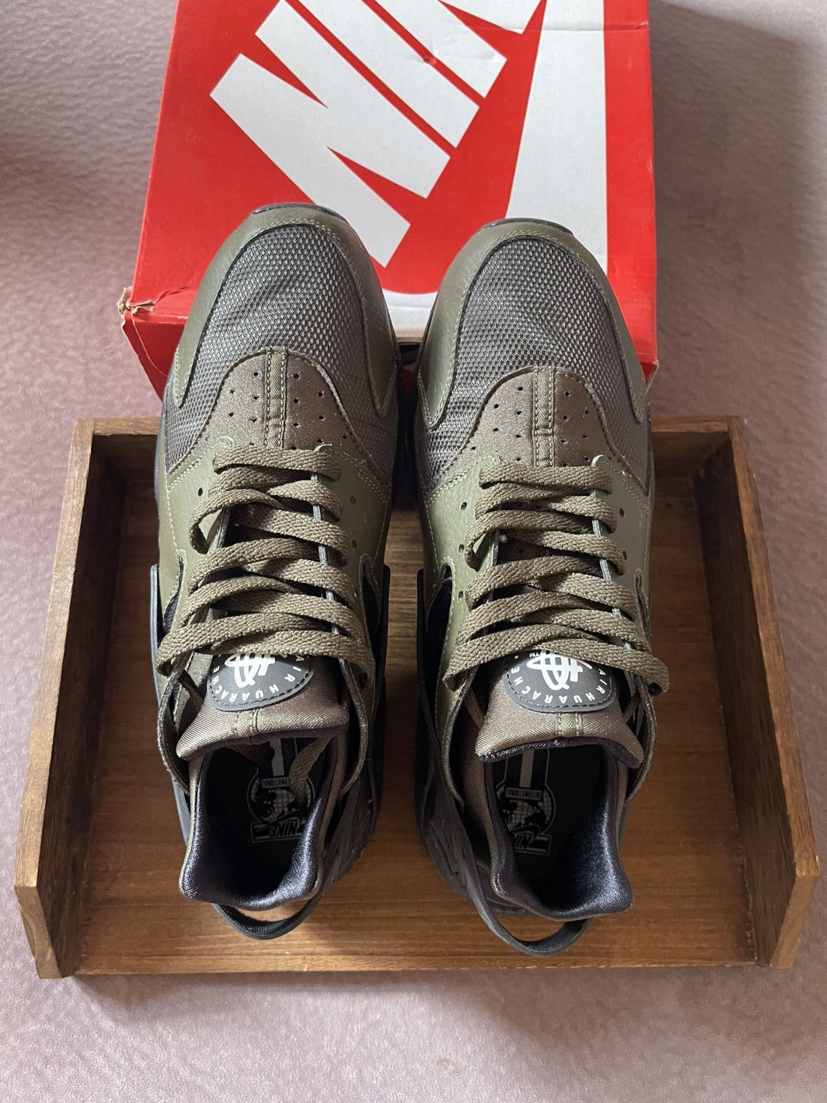 Nike Nike Air Huarache Olive/Black Size US 12 / EU 45 - 13 Thumbnail