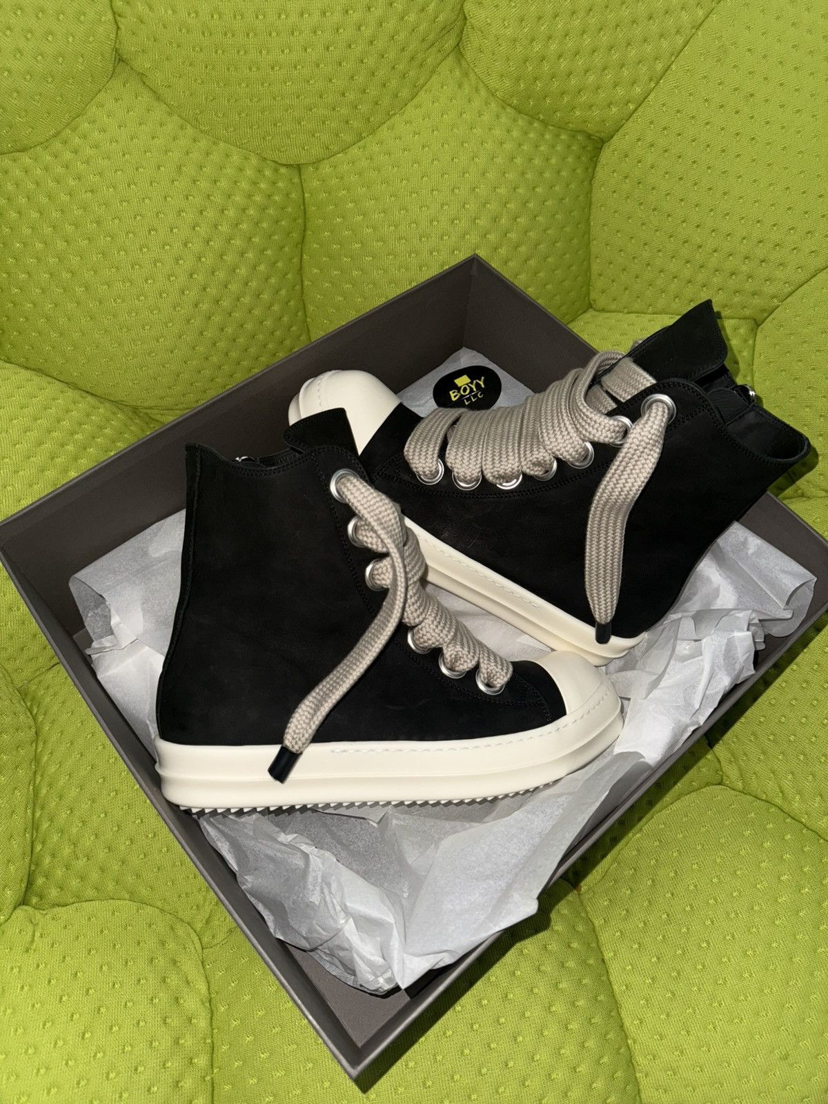 Rick Owens Rick Owen’s jumbo grained leather jumbo lace sneakers Size US 10 / EU 43 - 5 Thumbnail