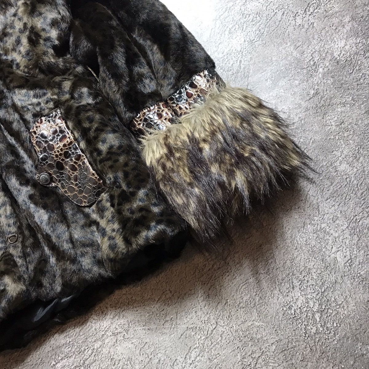 Vintage Vintage Y2K Black Fur Collar Jacket Glamour Japan Streetwear Size L / US 10 / IT 46 - 5 Thumbnail
