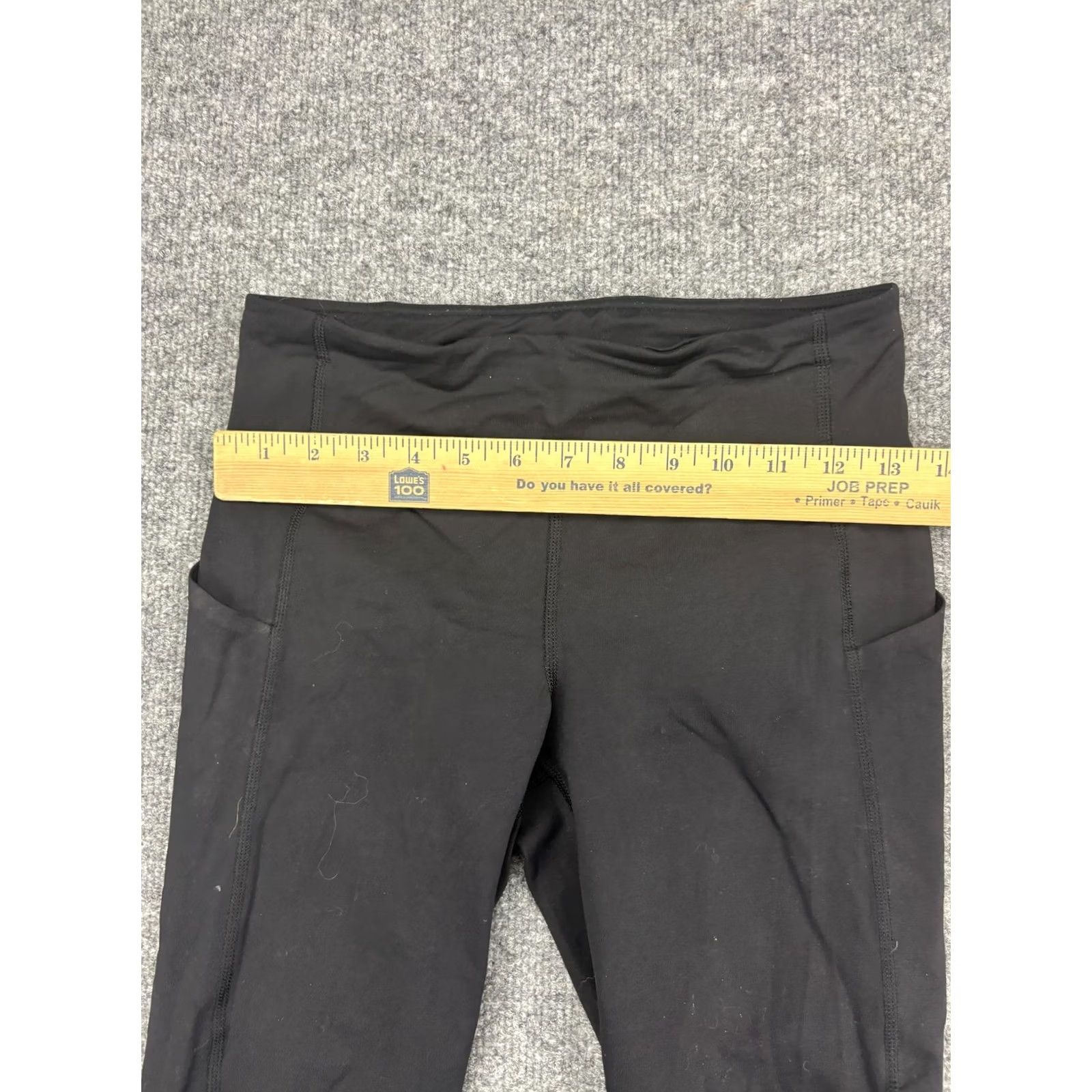 Lululemon Lululemon Pants Womens 4 Black Crop Leggings High Rise Side Pocket Yoga Running Gym Training Capri Legging Women Size 27" / US 4 / IT 40 - 2 Thumbnail