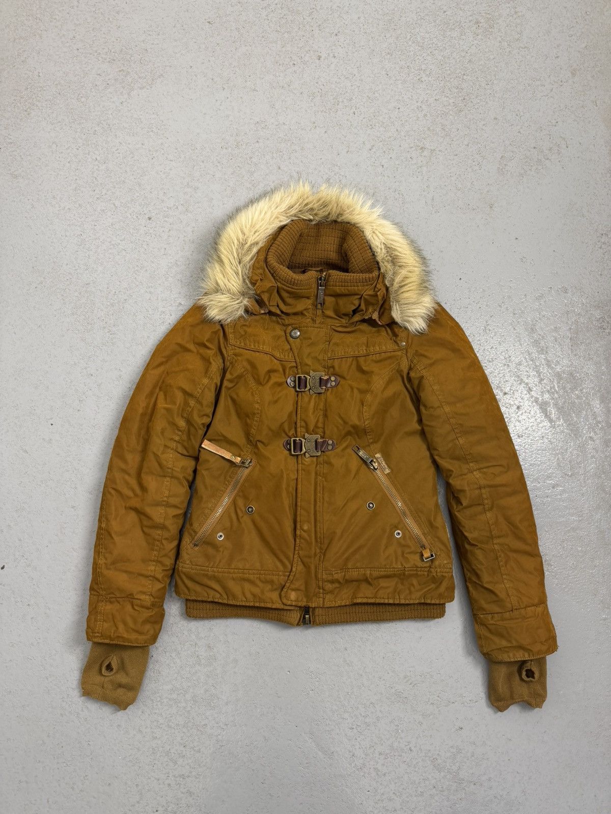 khujo Khujo Double Belted Fur Insulated Jacket Size S / US 4 / IT 40 - 1 Thumbnail