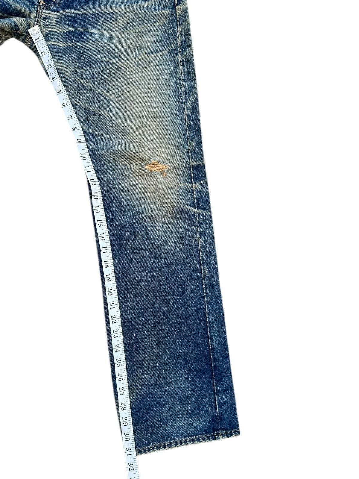 Kapital Thrashed Vintage Blue Blue Indigo Selvedge Denim Jeans Size US 32 / EU 48 - 22 Thumbnail