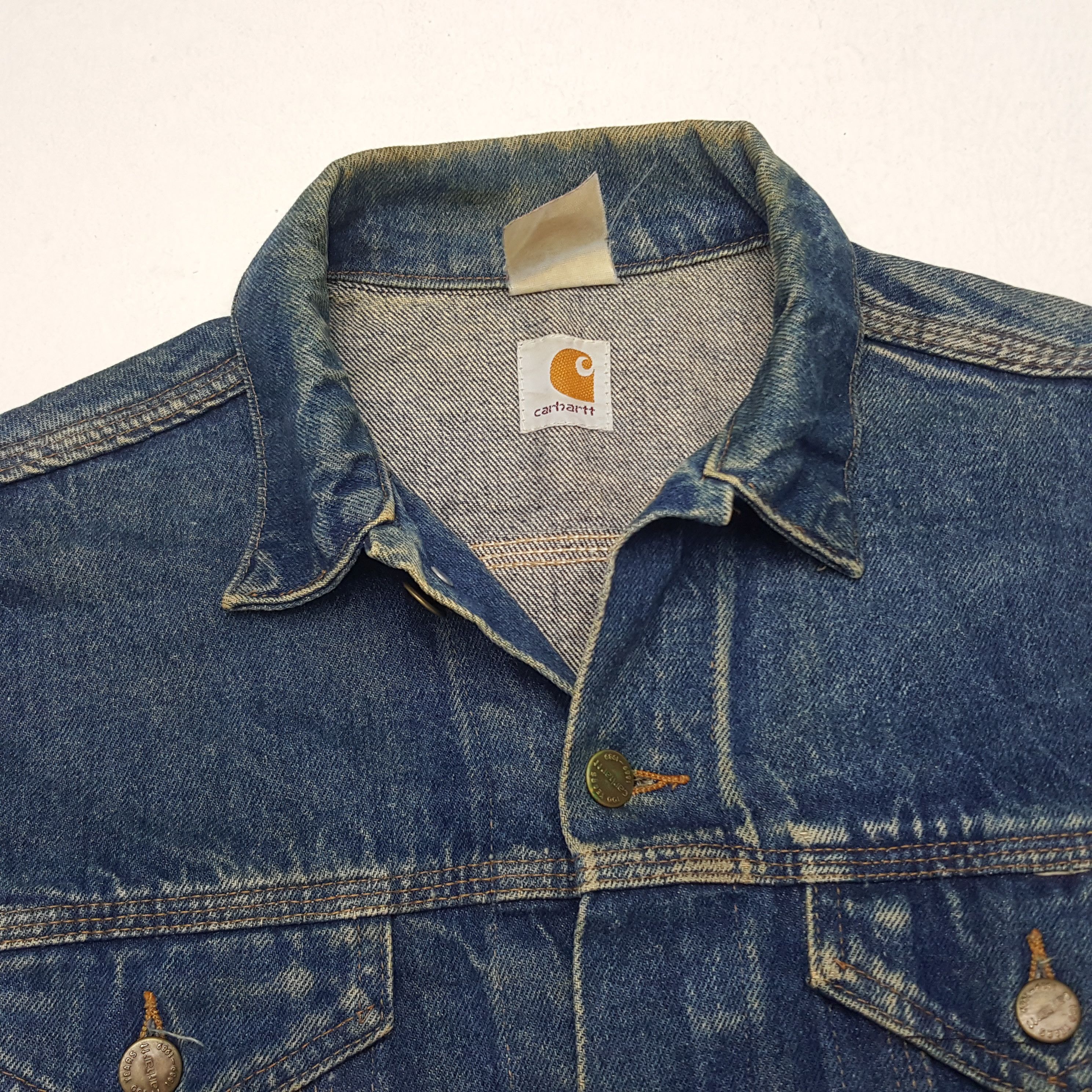 Carhartt × Vintage Vintage Carhartt Denim Bikers Jacket Size US M / EU 48-50 / 2 - 4 Thumbnail