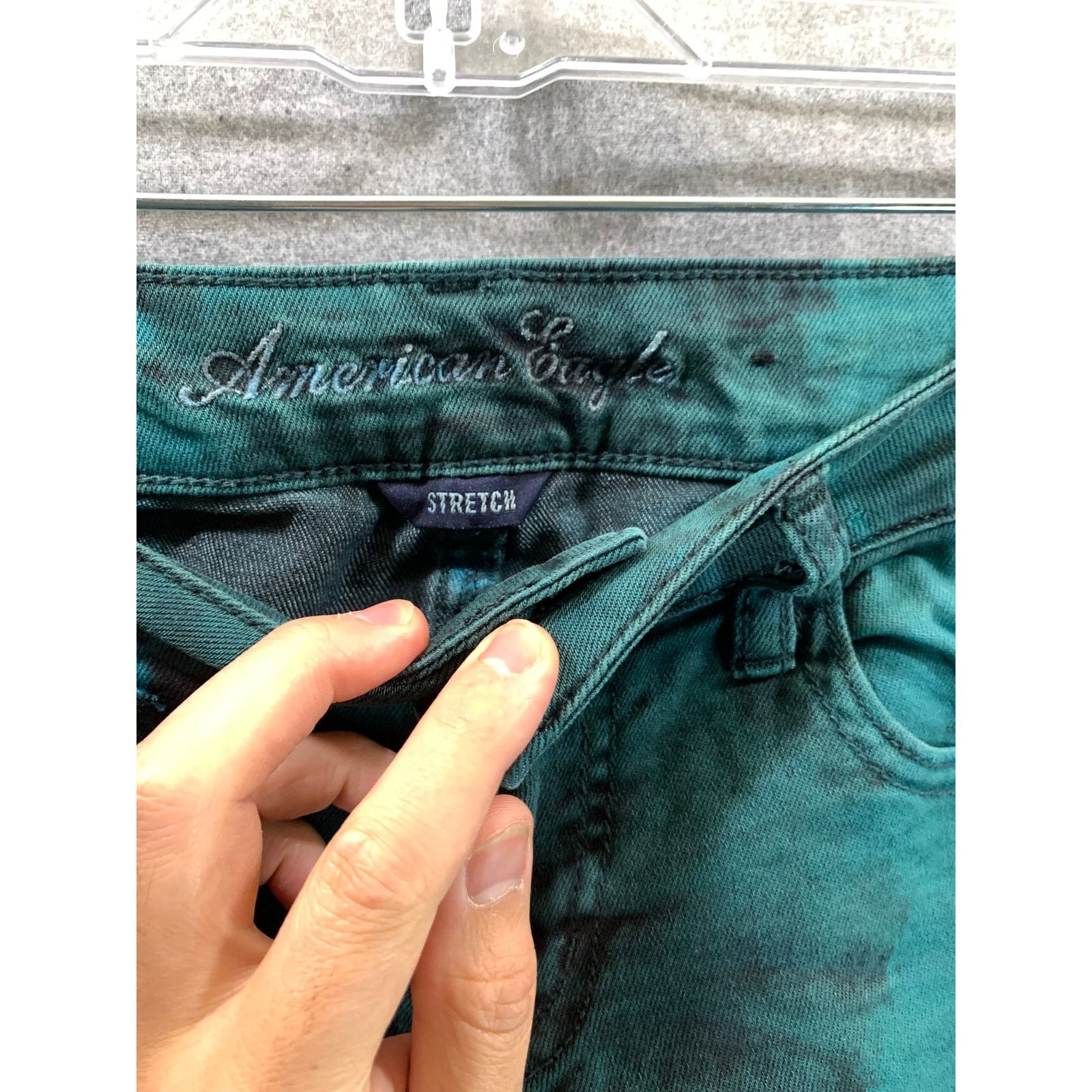 American Eagle Outfitters American Eagle Outfitters Tie Dye Size 0 Green Size 25" / US 0 / IT 36 - 3 Thumbnail