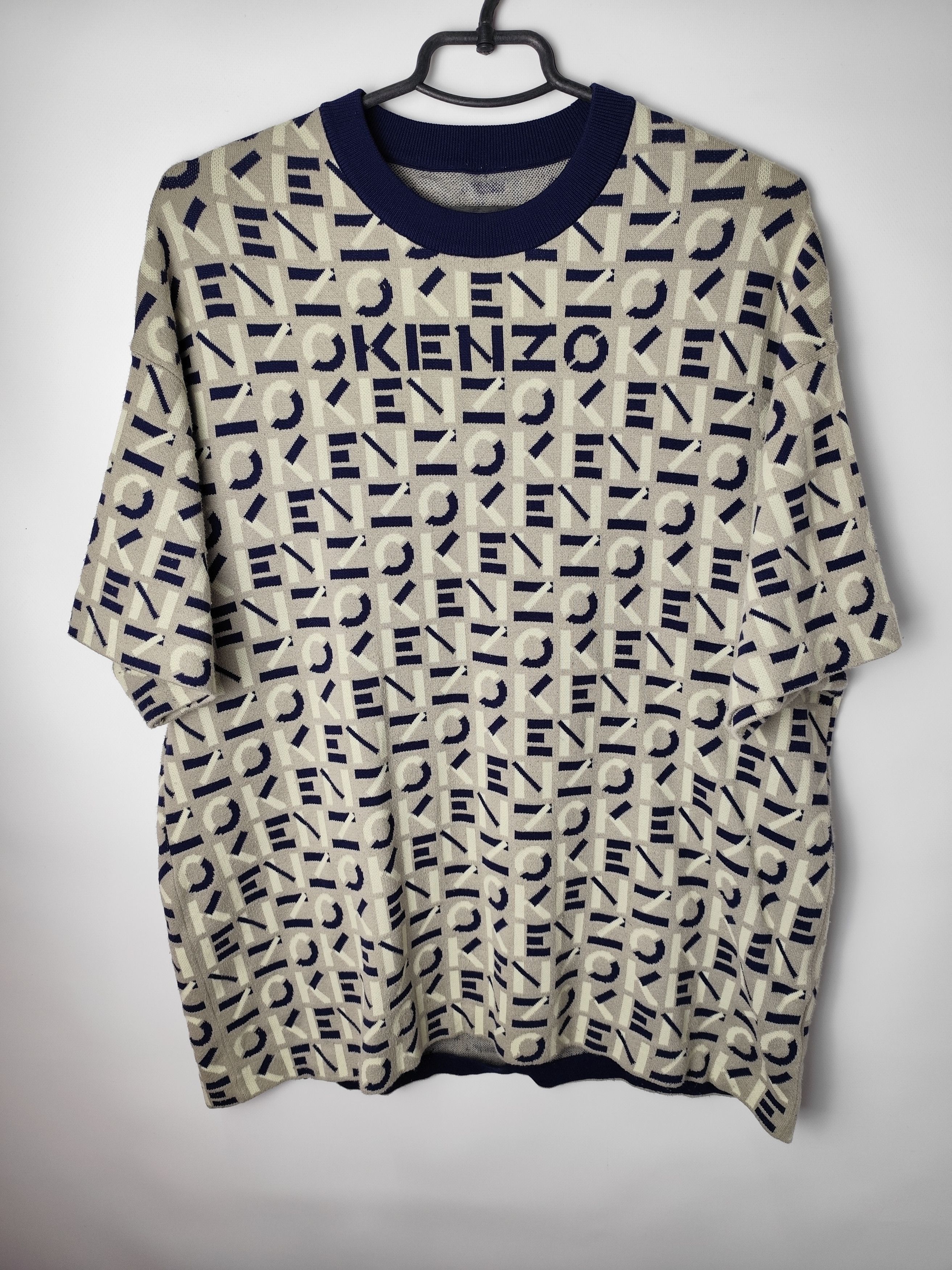 Kenzo Vintage streetwear luxury designer Kenzo Full Monogram Tee Size US XL / EU 56 / 4 - 1 Thumbnail