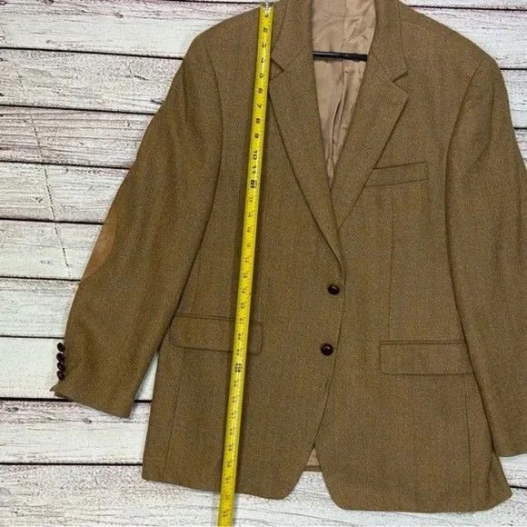 Lauren Ralph Lauren Ralph Lauren Mens Blazer Brown 43R Wool Sport Coat Jacket Size 42R - 11 Thumbnail
