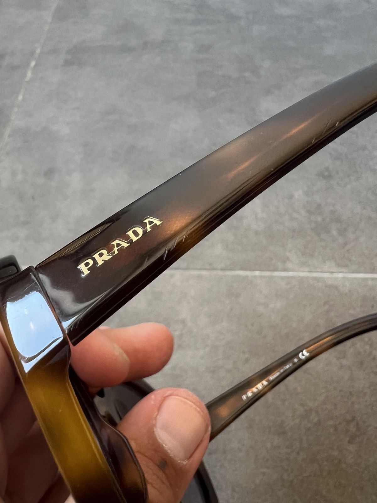 Prada Vintage Prada Havana Oversized Round Sunglasses Size ONE SIZE - 13 Thumbnail