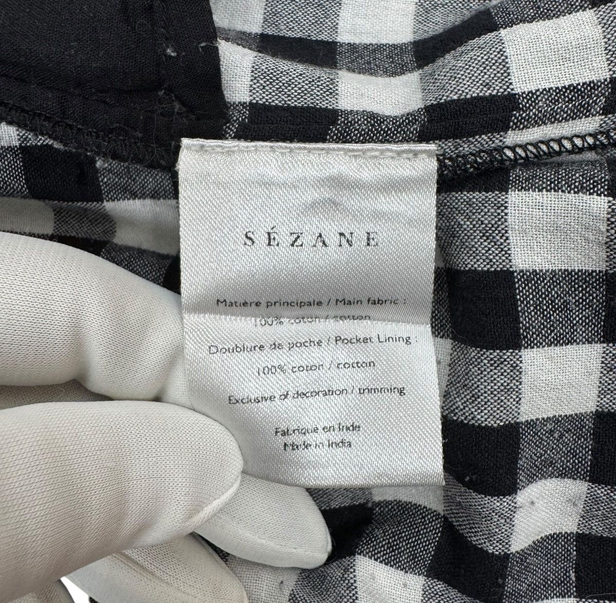 Sezane Sezane Plaid Pattern Cotton Pants Belted Wide Leg size 34 Size 25" / US 0 / IT 36 - 12 Thumbnail