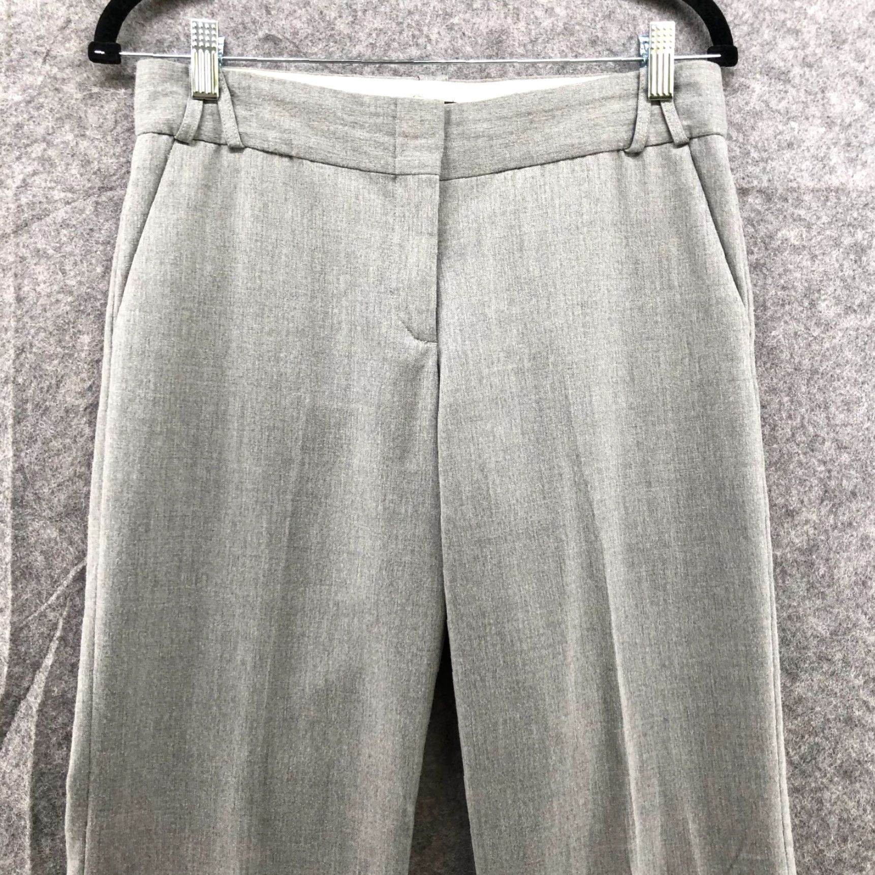 Bcbgmaxazria BCBG Maxazria Flare Dress Pants Womens 4 Mid Rise Gray Bootcut Workwear Career Dress Pants Size 27" / US 4 / IT 40 - 3 Thumbnail