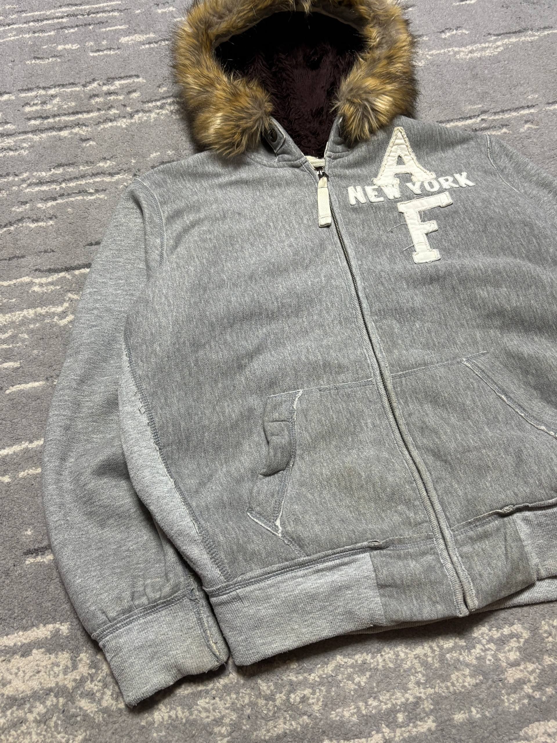 Abercrombie & Fitch 🧥 Abercrombie & Fitch Fur-Lined Hoodie — New York Edition Size US L / EU 52-54 / 3 - 3 Thumbnail