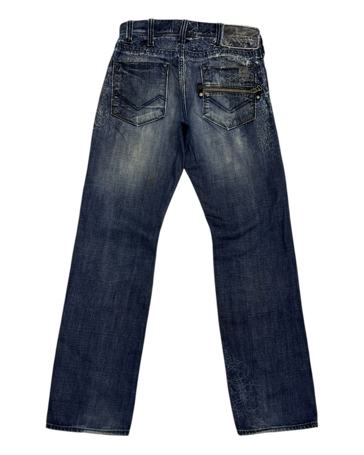 Energie 🔥ENERGIE SPIDER WEB DISTRESSED DENIM JEANS Size US 30 / EU 46 - 3 Thumbnail