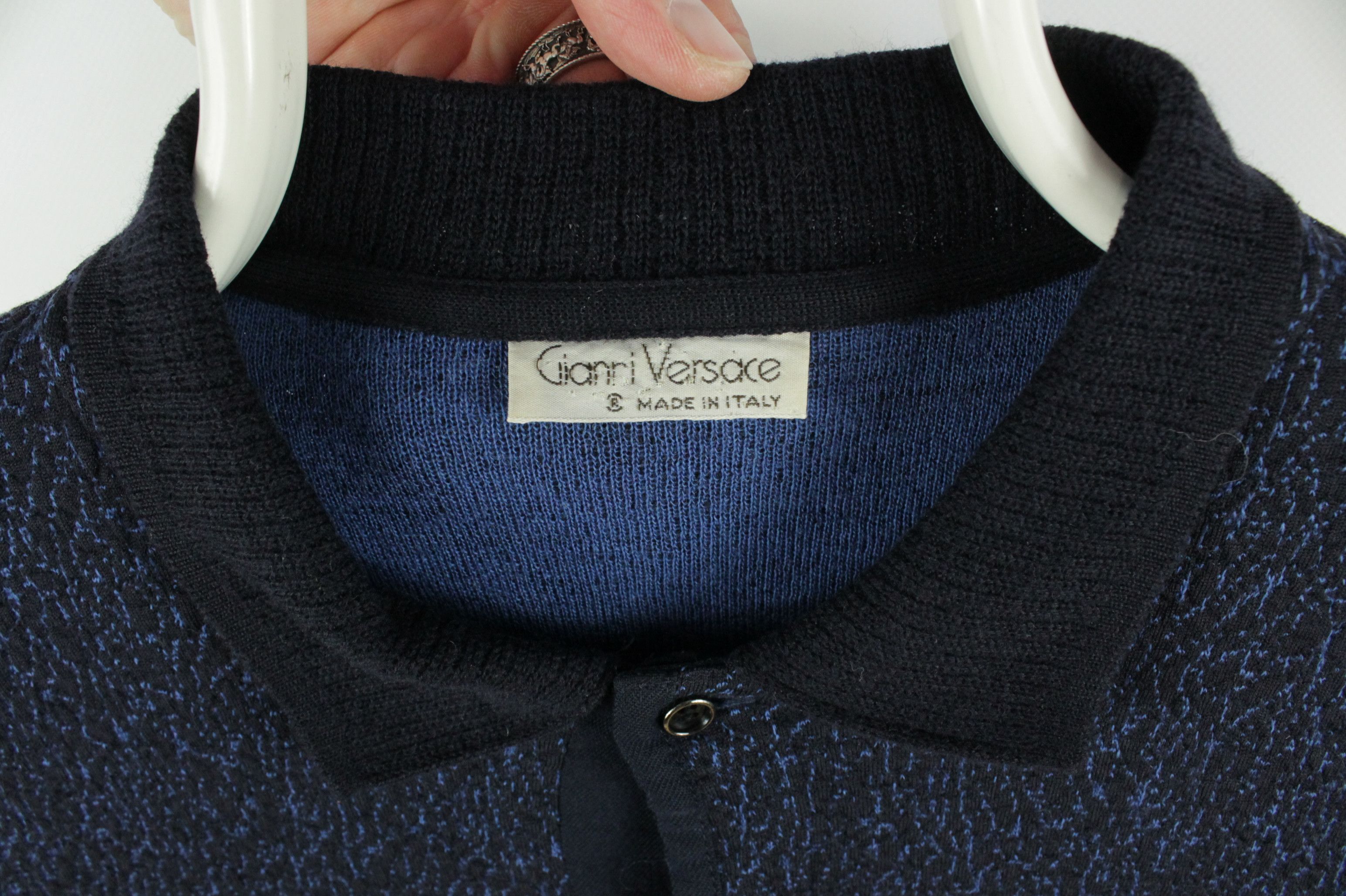 Versace Very RARE Vintage 80's Gianni Versace Wool Knit Sweater Size US S / EU 44-46 / 1 - 3 Thumbnail