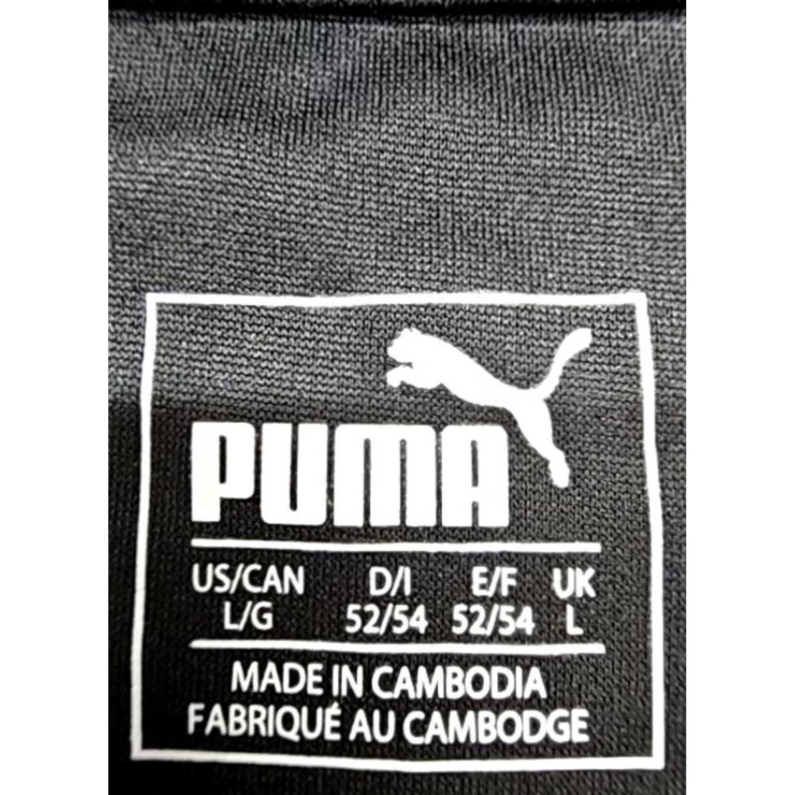 Puma Puma Men's Black L Regular Fit Cotton Crew Neck T-Shirt Logo Size US L / EU 52-54 / 3 - 4 Thumbnail