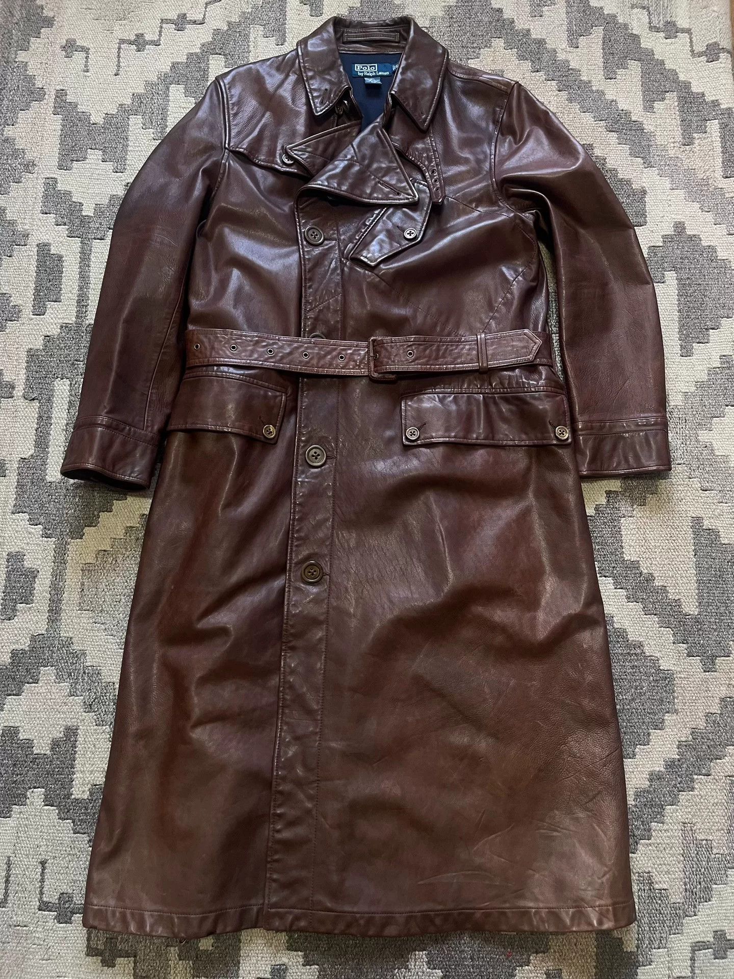 Ralph Lauren Vintage Leather Trench Coat