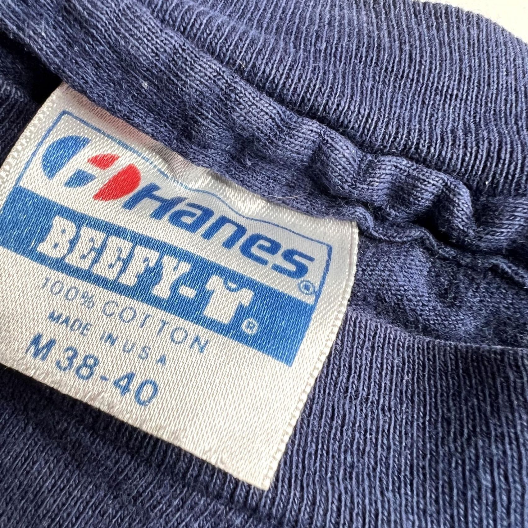Hanes VINTAGE NASA Johnson Space Center Shirt Mens Medium Blue Hanes Beefy-T 1983 Space Shuttle Astronaut Graphic Tee Size US M / EU 48-50 / 2 - 6 Thumbnail
