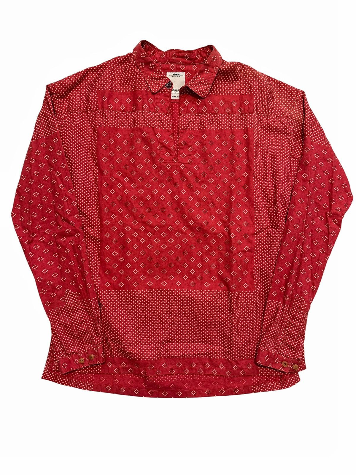 Visvim Sz1 Bandana Kerchief Red Shirt Tunic Size US S / EU 44-46 / 1 - 1 Thumbnail