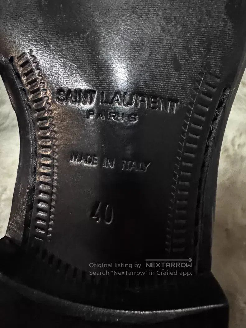 Saint Laurent Paris Saint Laurent Paris Metallic Silver Leather Shoes Size US 7 / EU 40 - 5 Thumbnail