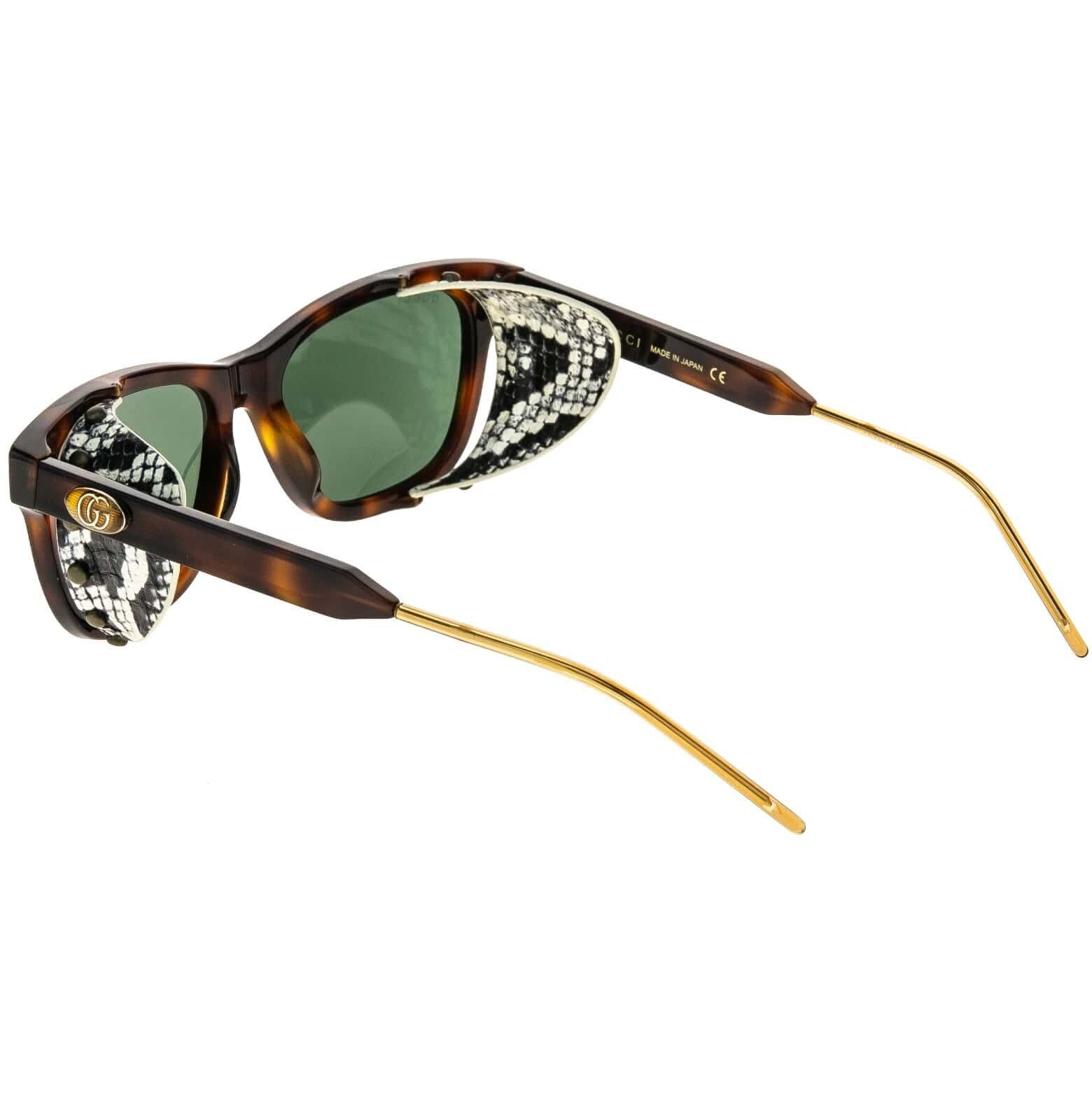 Gucci GUCCI GG0671S Guilloché 0671 Brown Blinker Sunglasses 002 Size ONE SIZE - 10 Thumbnail