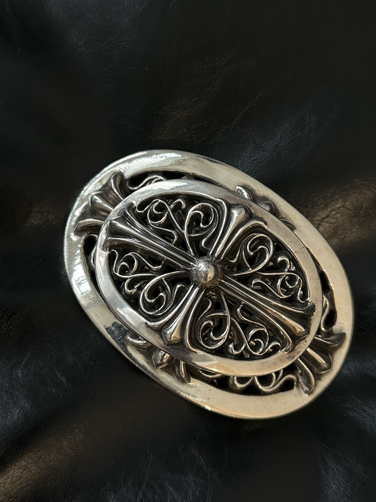 Chrome Hearts Chrome Hearts XL ‘Oval’ 4.5 in. Belt Buckle Size ONE SIZE - 10 Thumbnail