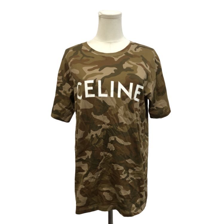 Celine Celine Camo Logo T-Shirt Size XXS Size XXS / US 00 / IT 34 - 1 Thumbnail