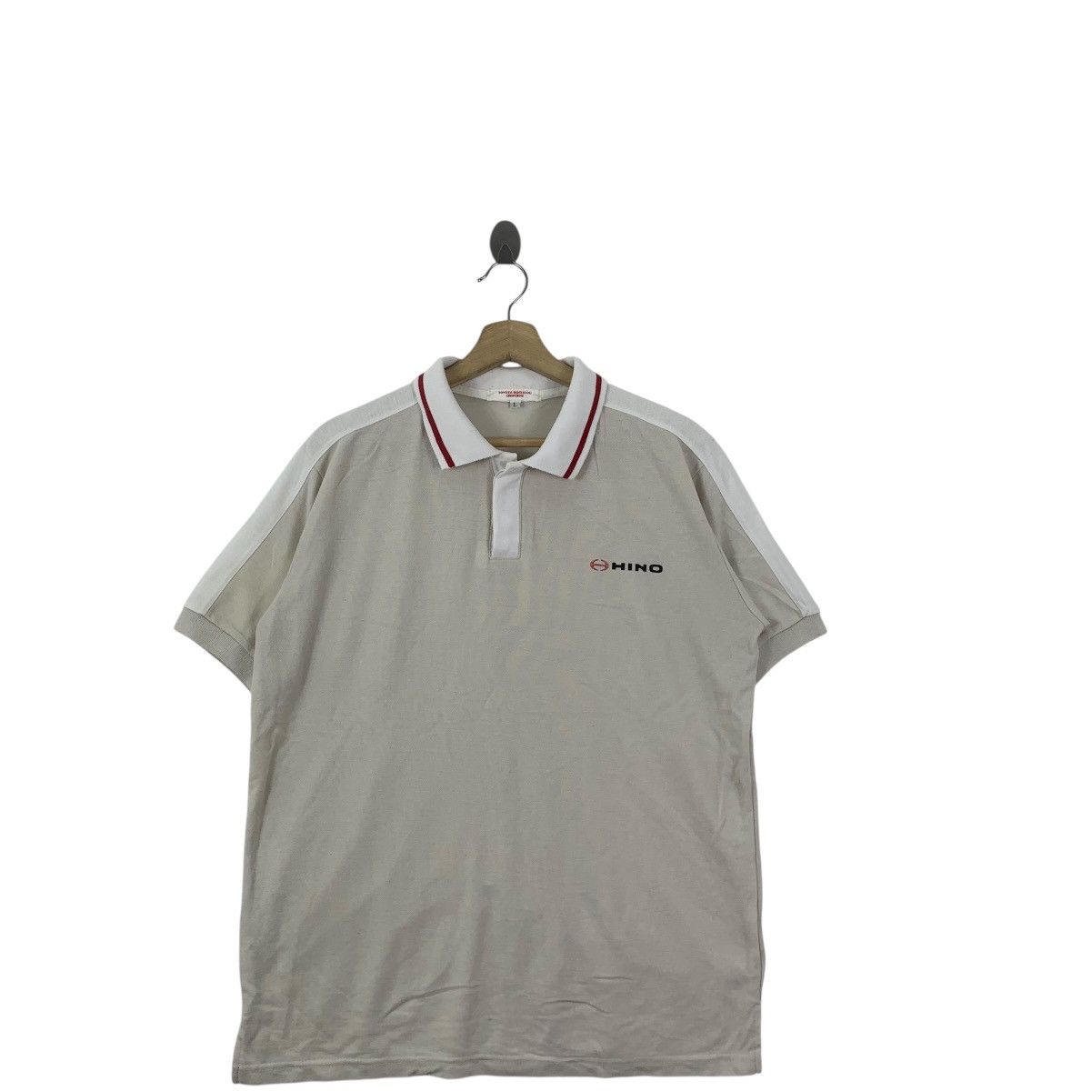 Vintage Vintage HINO MOTORS AUTOMOTIVE Racing Team Polo Tee Shirt Size US L / EU 52-54 / 3 - 4 Thumbnail