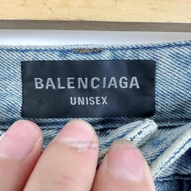 Balenciaga Balenciaga size S Light blue water-washed distressed flare Size US 27 - 4 Thumbnail