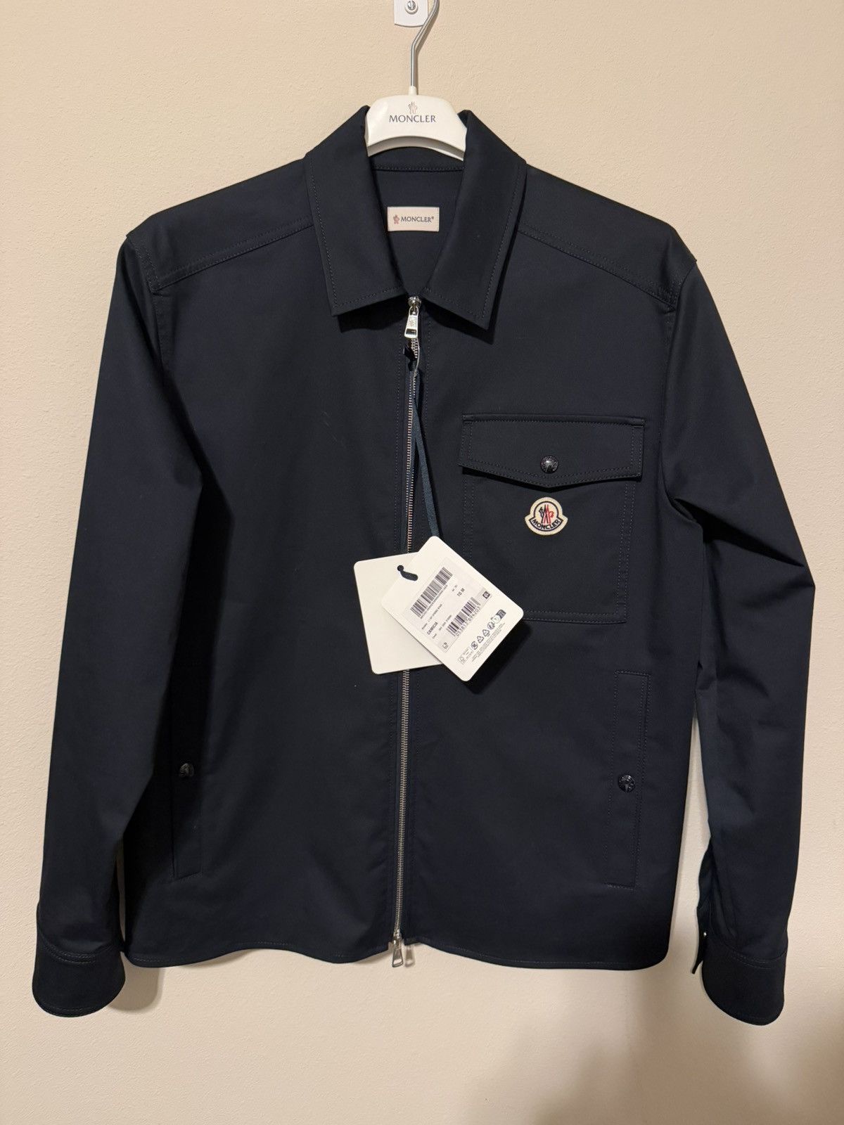 Moncler [BNWT] Moncler Cotton Gabardine Jacket - Navy Blue (Size M) Size US M / EU 48-50 / 2 - 1 Thumbnail