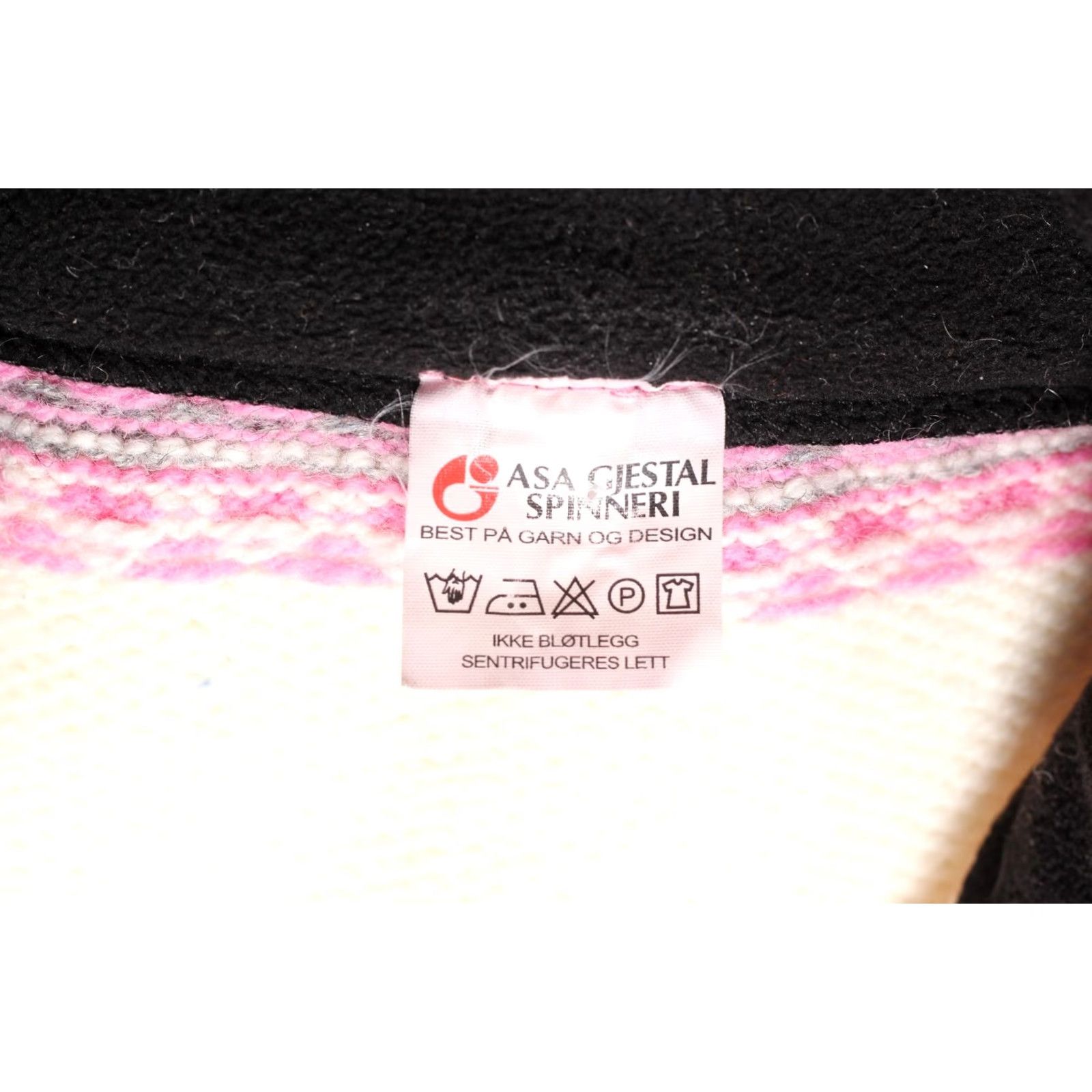 SAS ASA GJESTAL SPINNERI Norway Nordic Fair Isle Zip Neck Wool Jumper Sweater Men M White / Pink Knit 1/4 Zip All Seasons Classic Designer Jumpers Mens Size US M / EU 48-50 / 2 - 6 Thumbnail