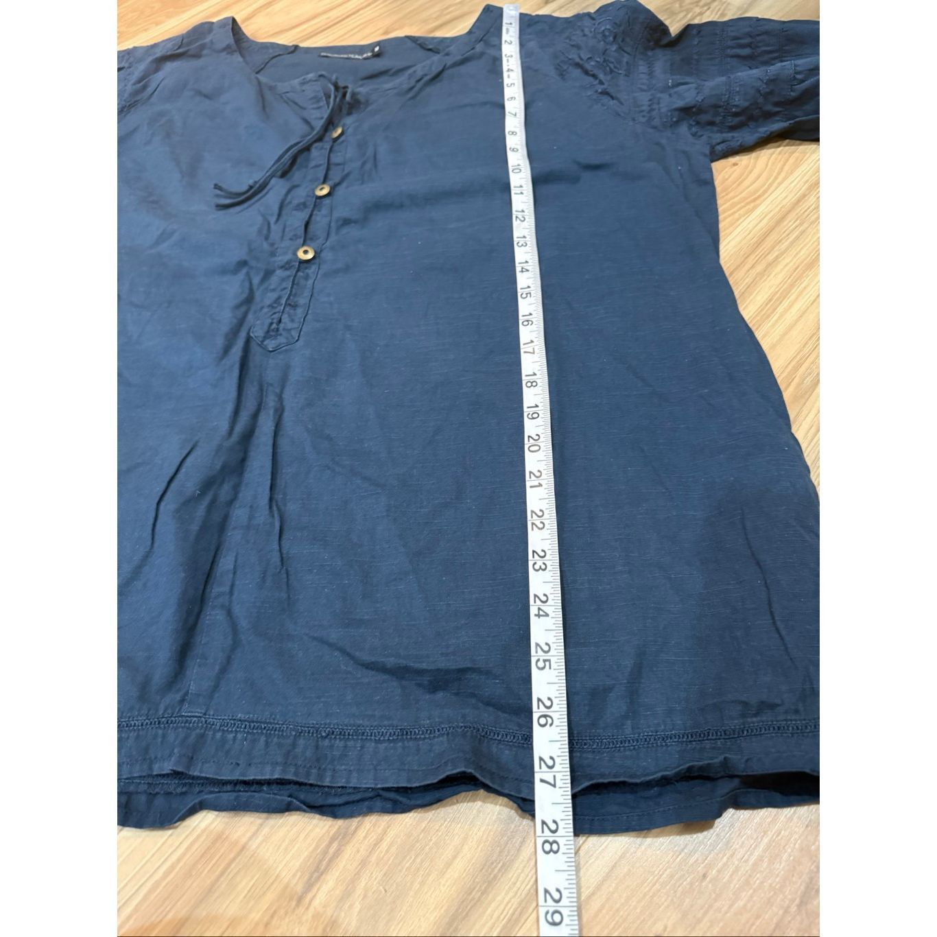Guru Gudrun Sjödén women's blue embroidered blouse top boho lagen Size M / US 6-8 / IT 42-44 - 6 Thumbnail