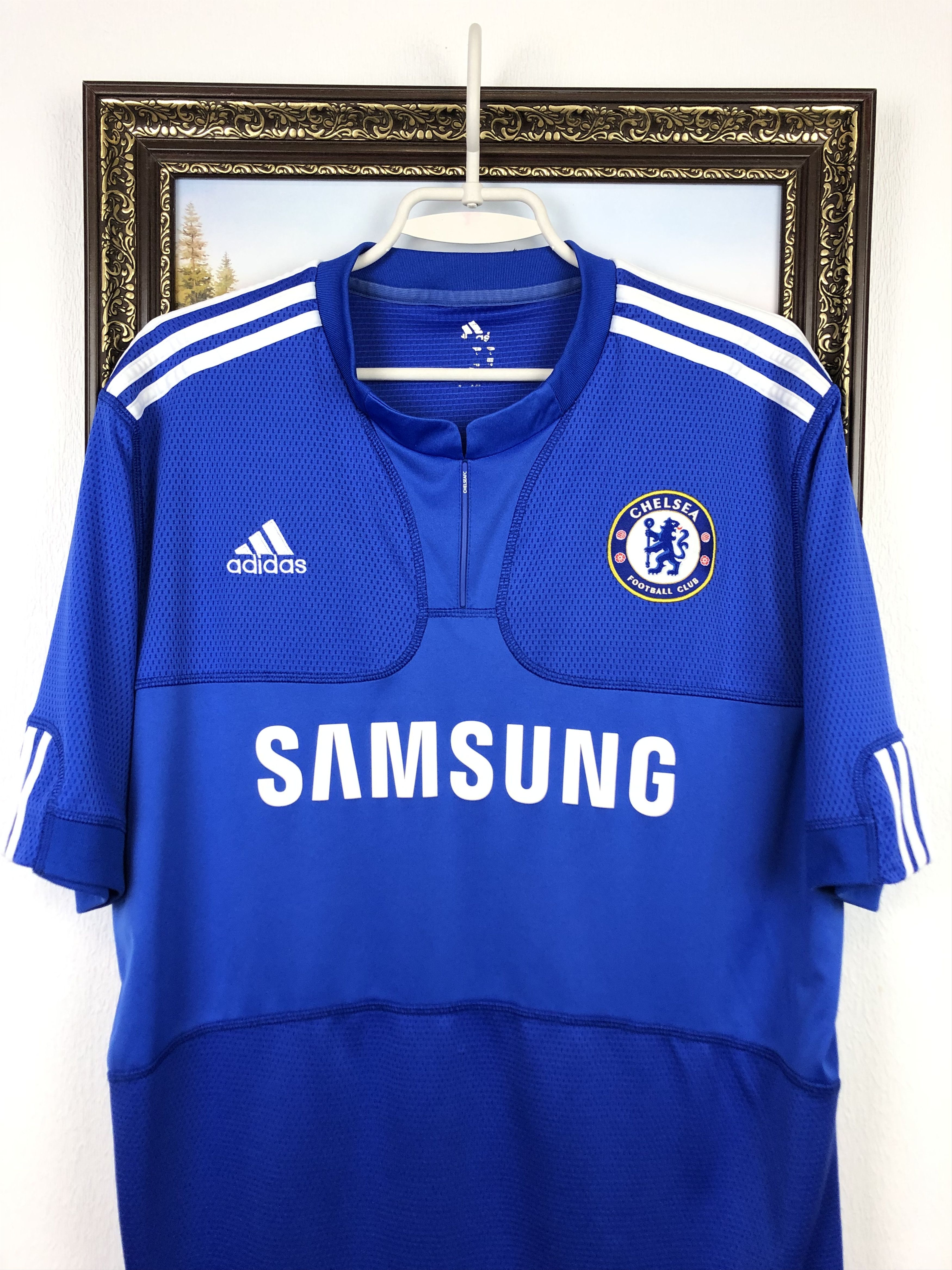 Adidas Chelsea football shirt 2009 Soccer Adidas Blue Jersey Trikot Size US L / EU 52-54 / 3 - 2 Thumbnail