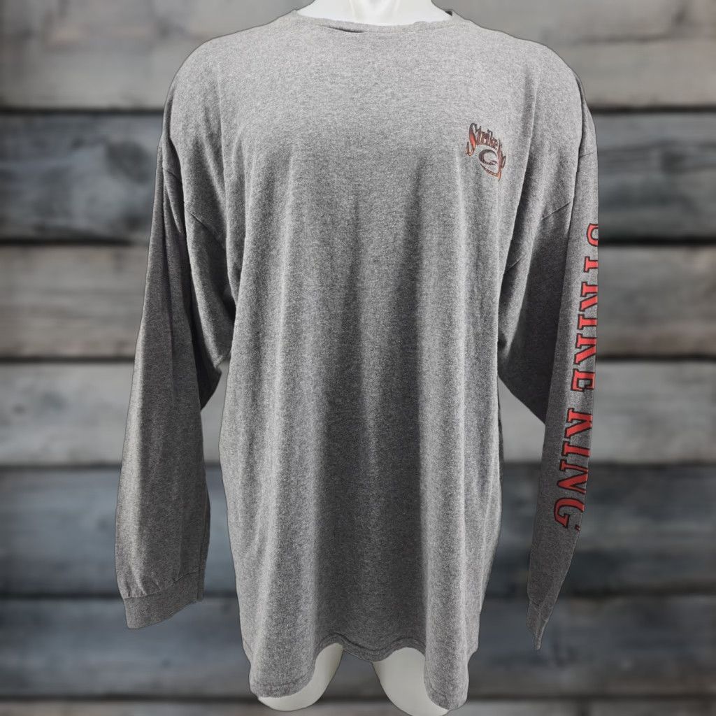 Vintage Strike King Lure Company Gray Long Sleeve Shirt 3XL Mens T-Shirt Cotton Crew Neck Size US XXL / EU 58 / 5 - 1 Thumbnail