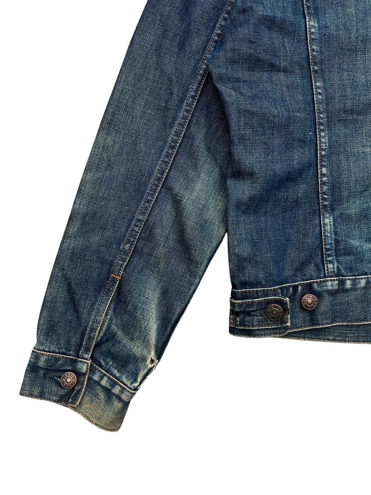 Edwin Vintage Edwin Japan Mudwash Distressed Denim Jacket Size US M / EU 48-50 / 2 - 7 Thumbnail