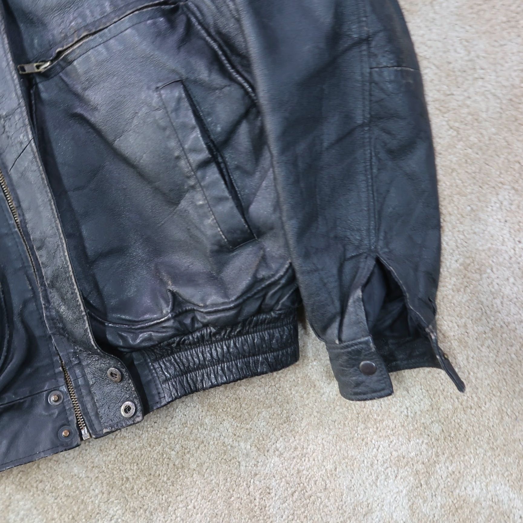 Vintage VINTAGE CONTEXT Leather Coat Jacket Men Medium Full Zip Insulated Black Size US M / EU 48-50 / 2 - 3 Thumbnail